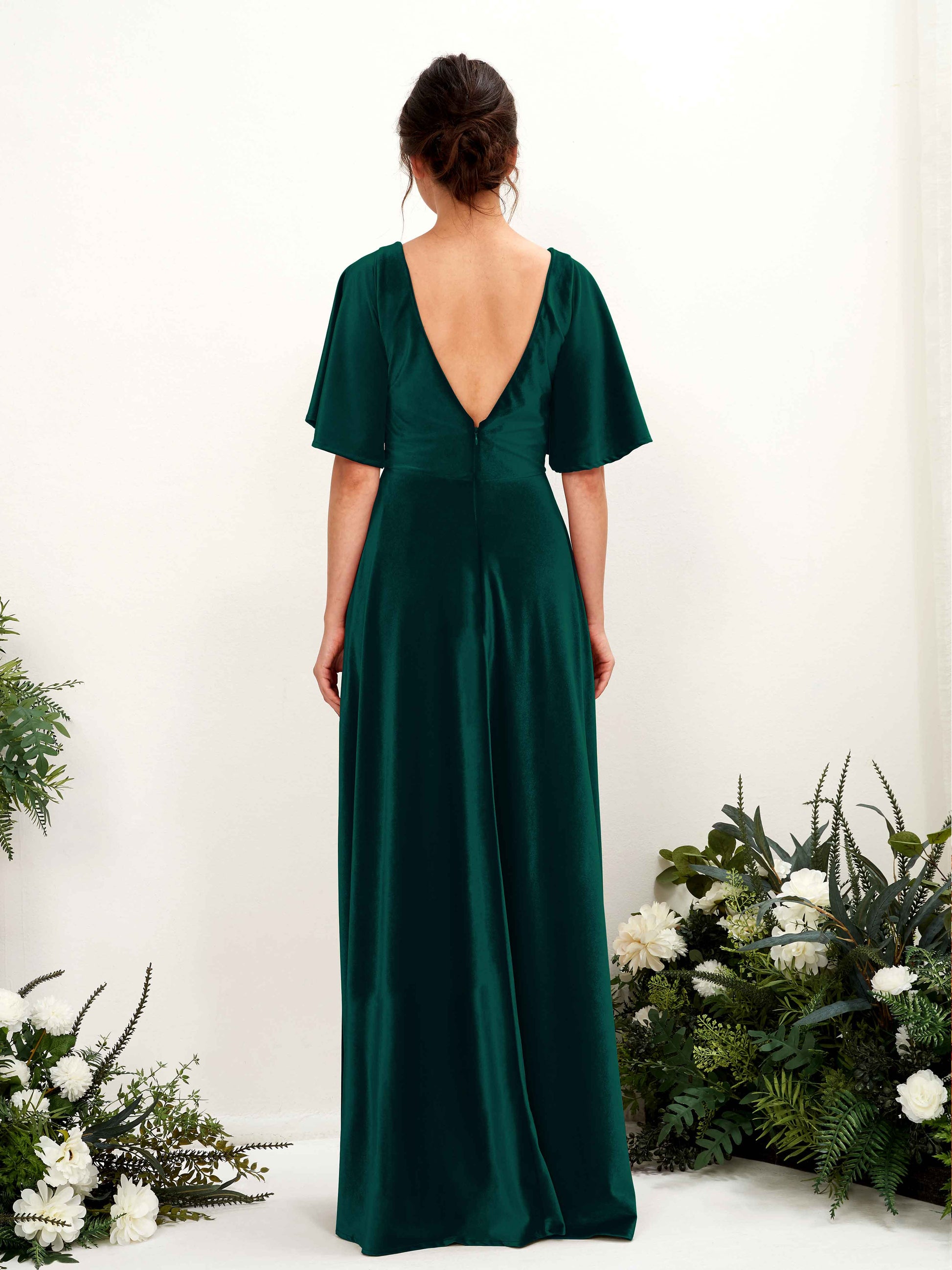 Janet Hunter Green Velvet Maxi Dress