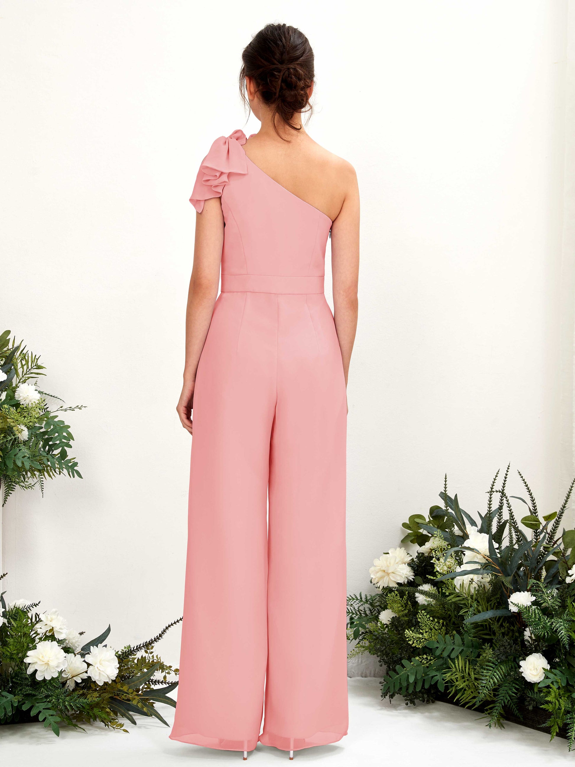 Jasmine Ballet Pink One Shoulder Maxi Dress