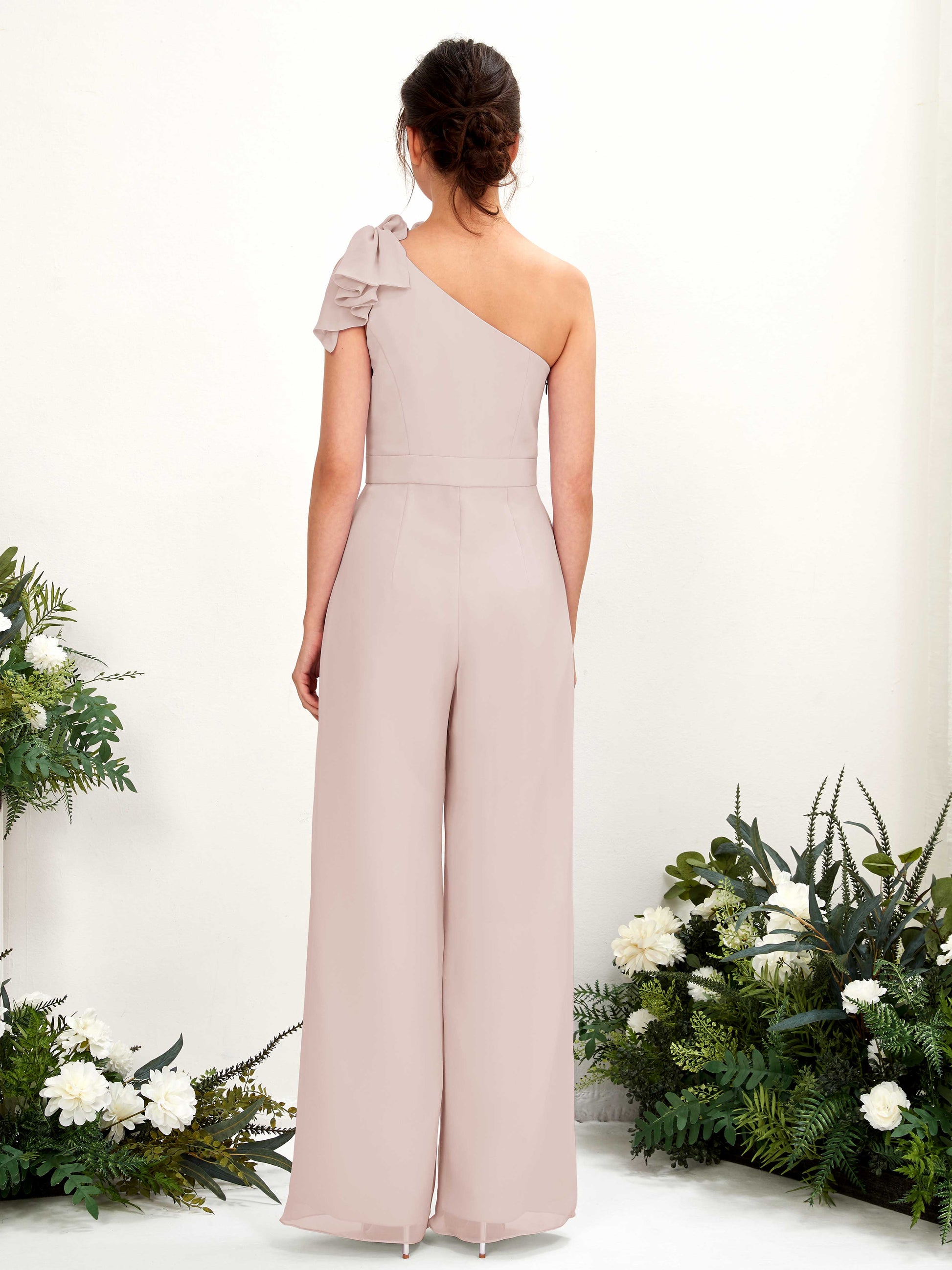 Jasmine Biscotti One Shoulder Maxi Dress