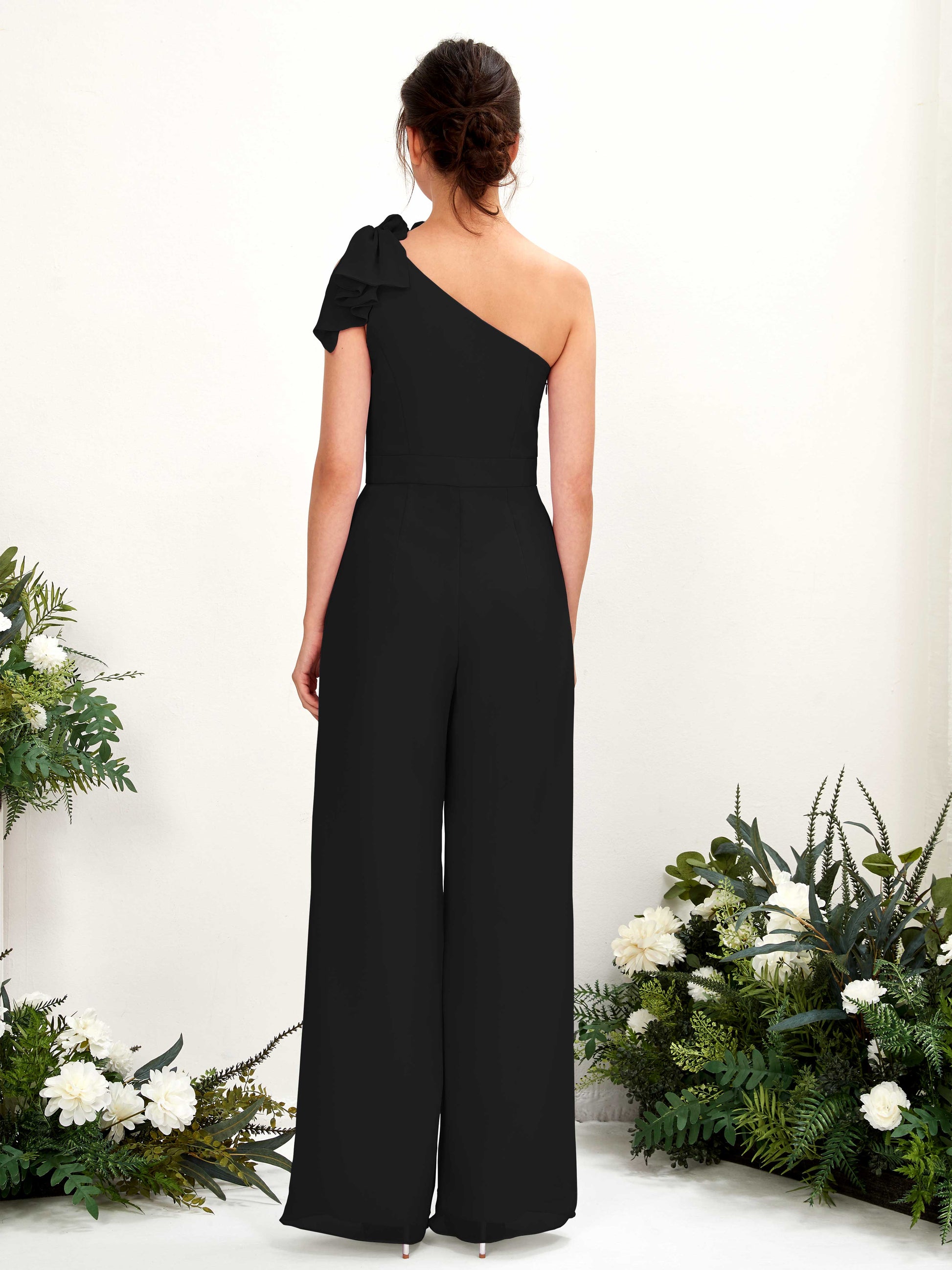 Jasmine Black One Shoulder Maxi Dress