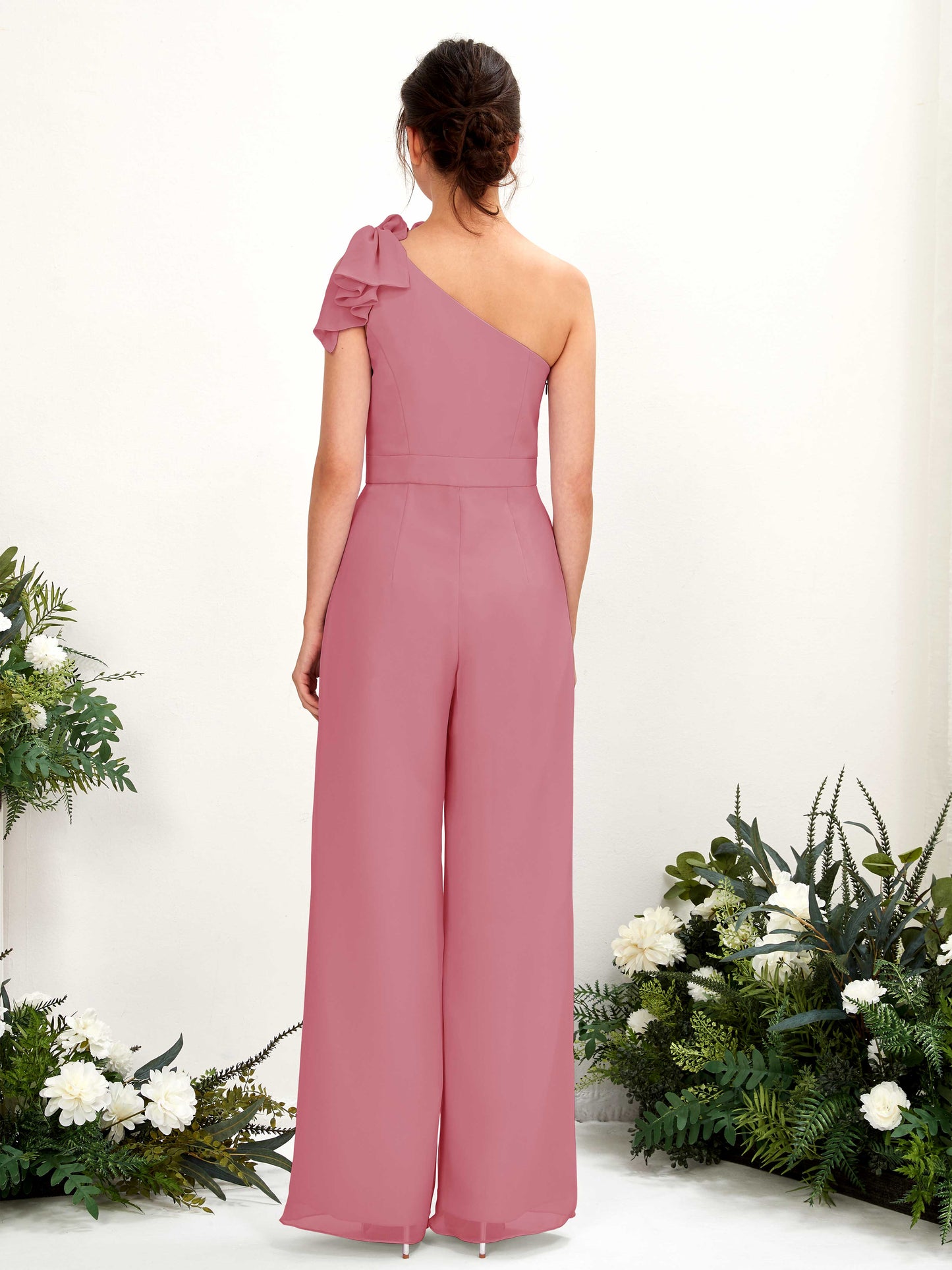 Jasmine Desert Rose One Shoulder Maxi Dress