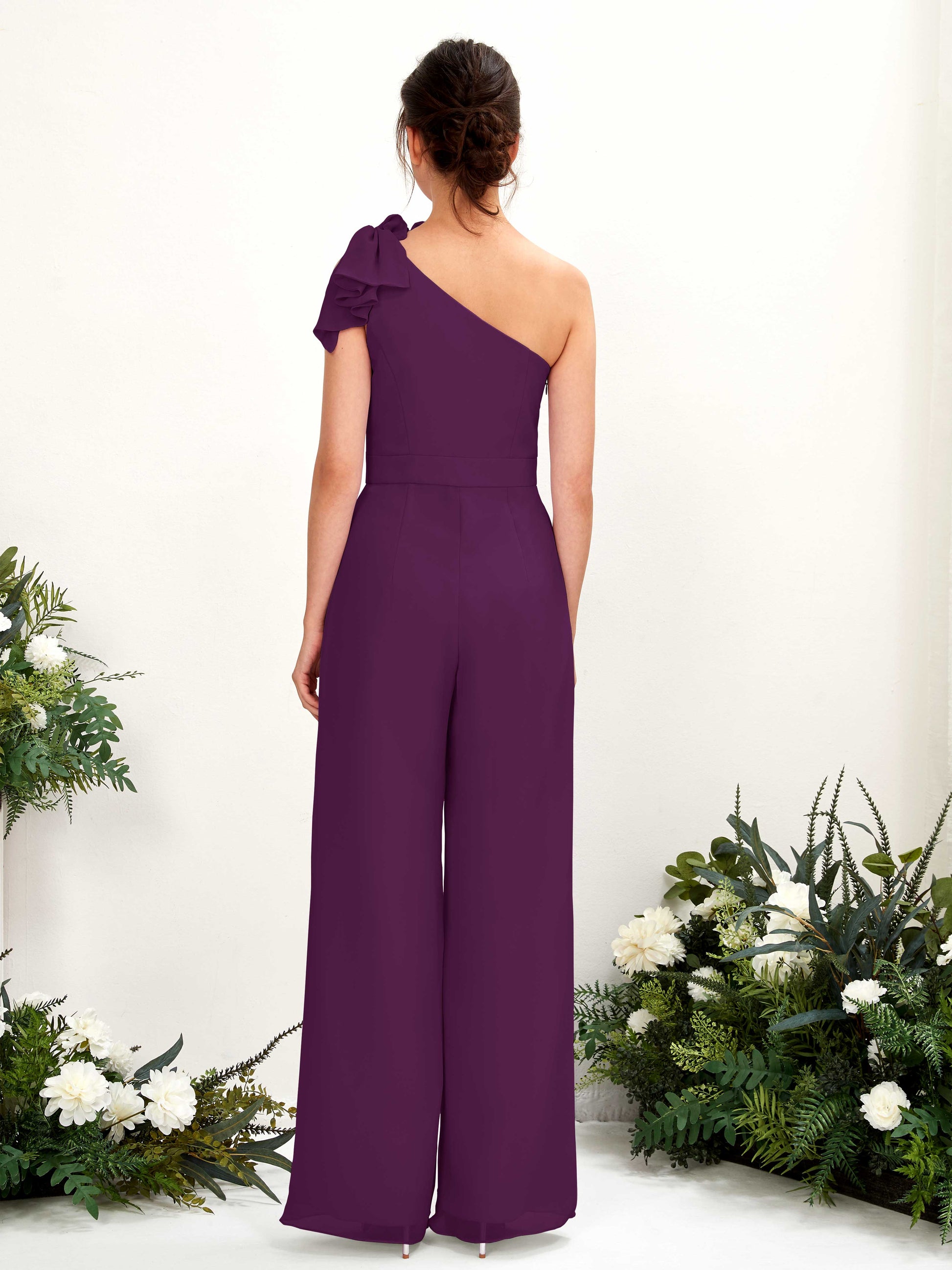 Jasmine Grape One Shoulder Maxi Dress