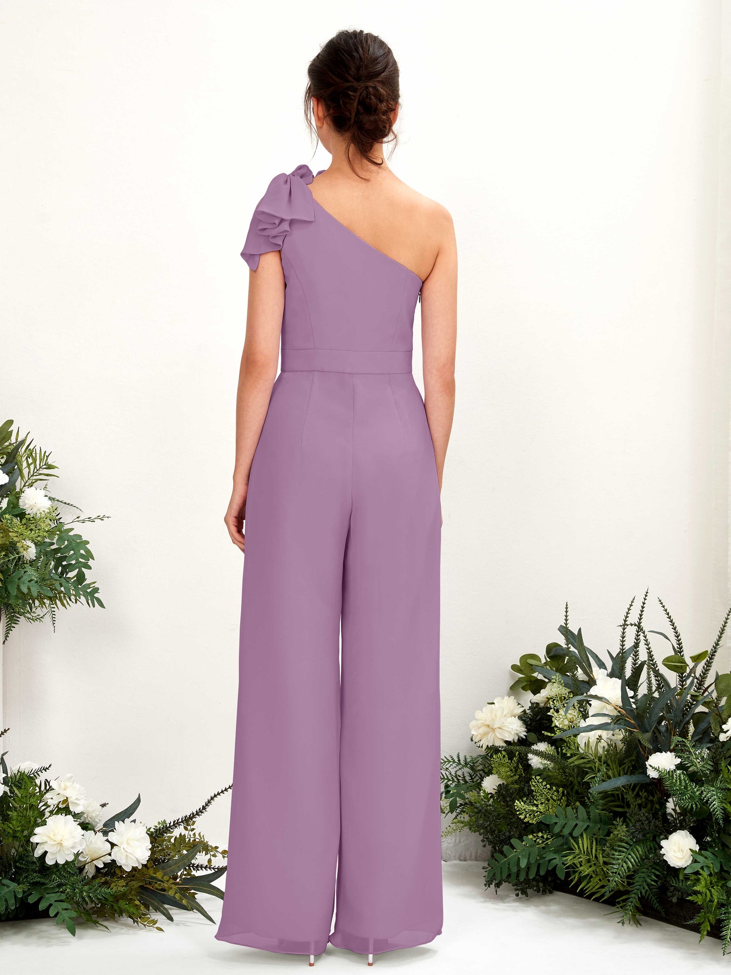 Jasmine Orchid Mist One Shoulder Maxi Dress