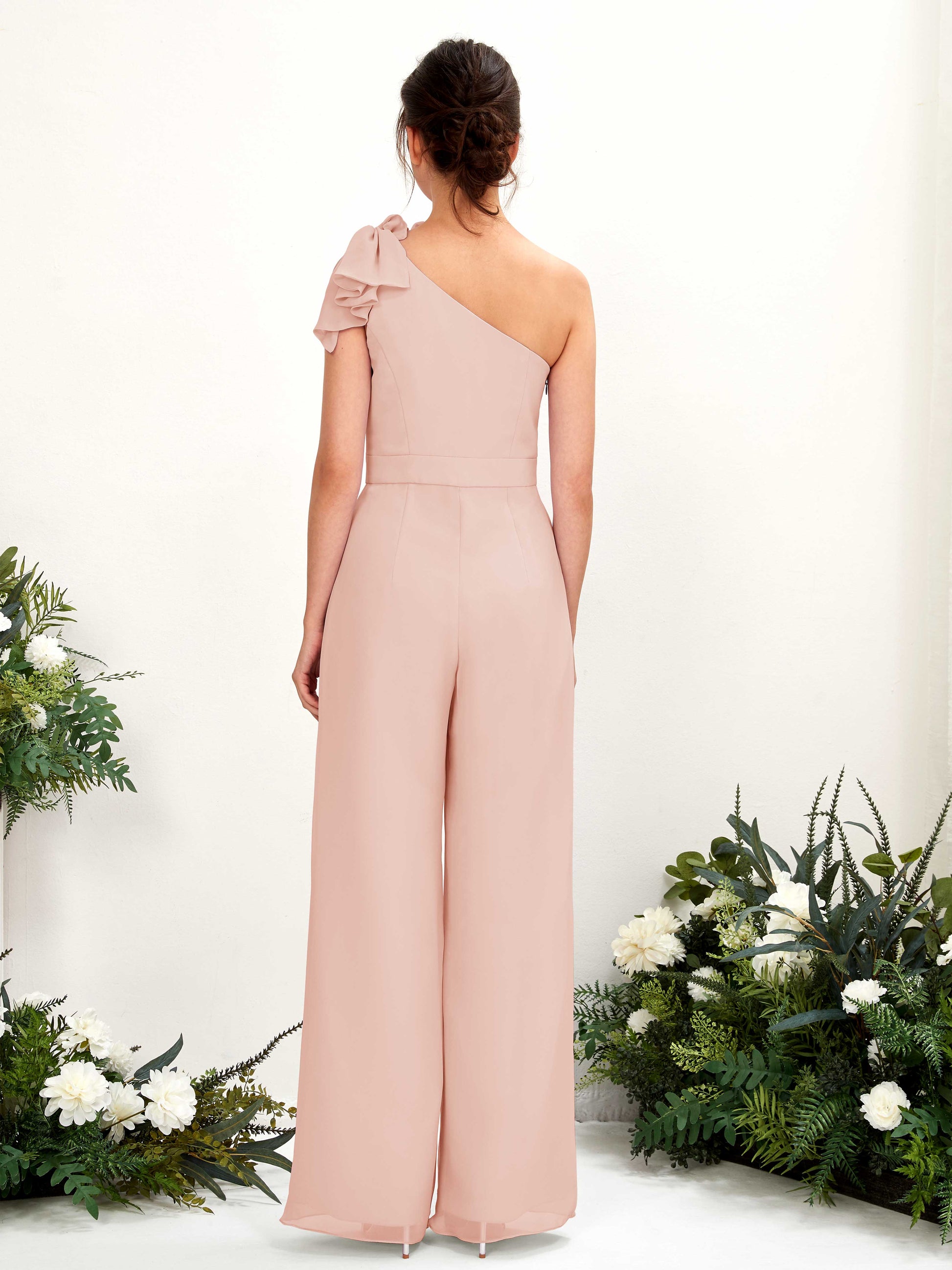 Jasmine Pearl Pink One Shoulder Maxi Dress