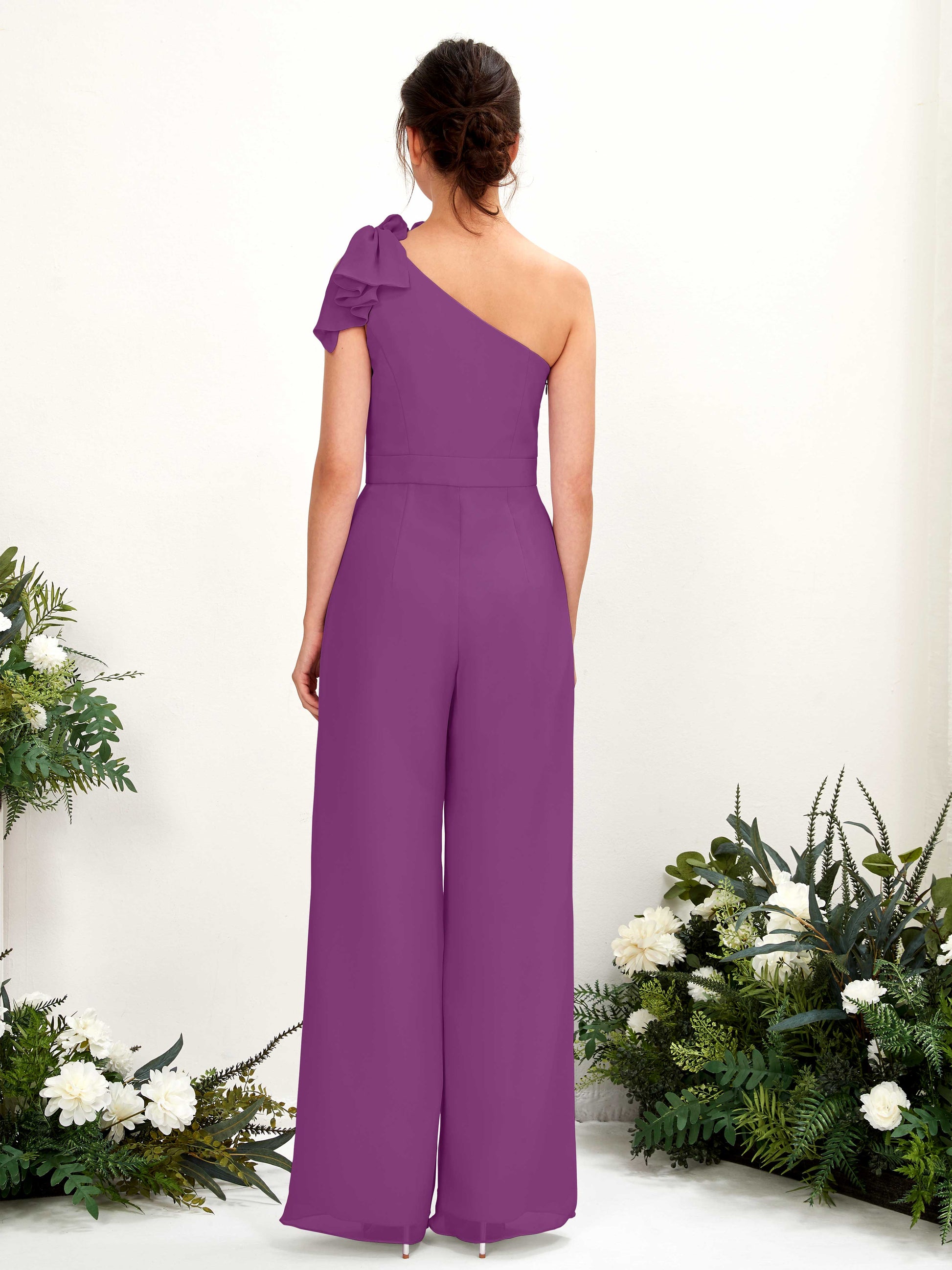 Jasmine Purple One Shoulder Maxi Dress