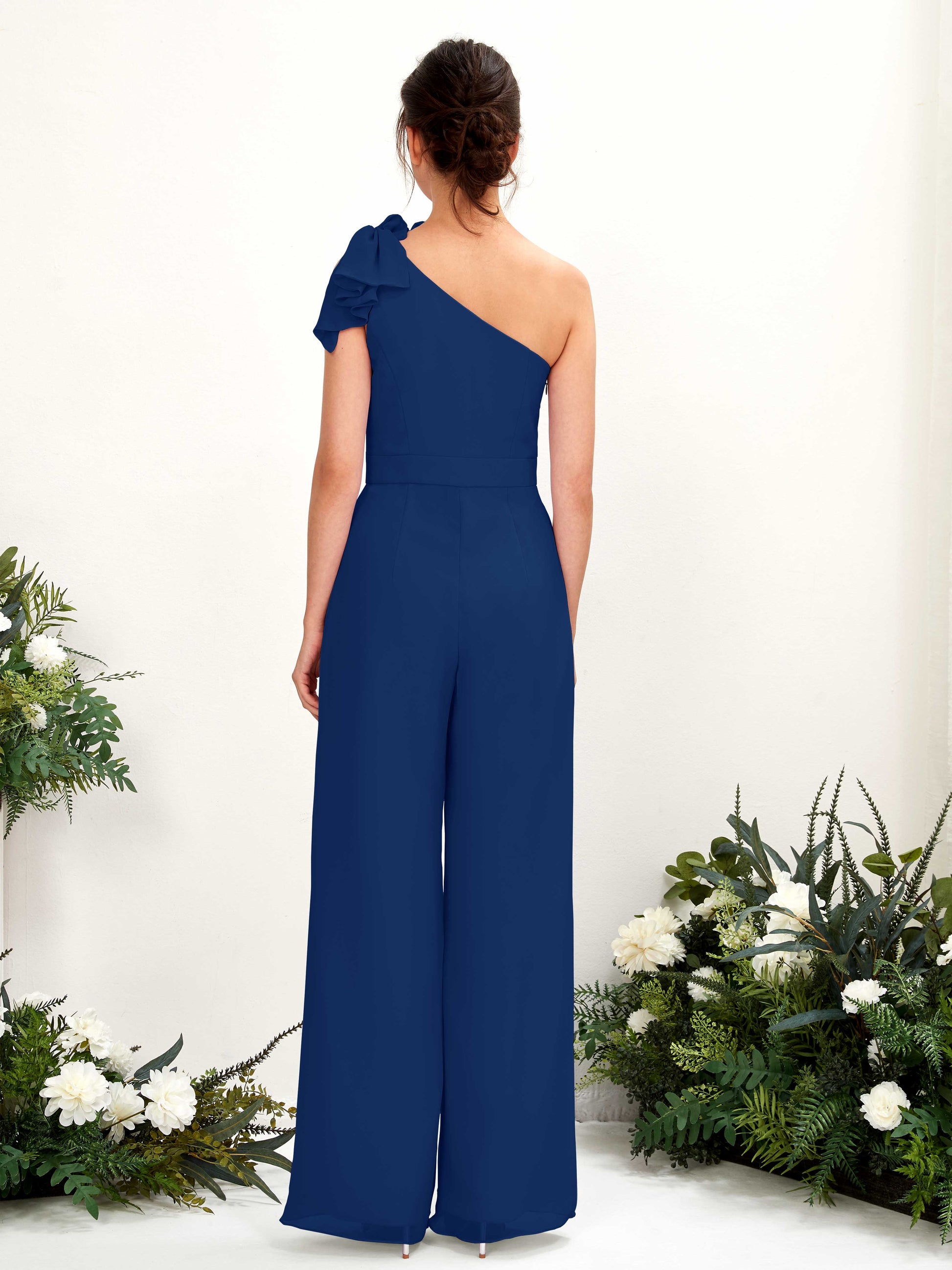 Jasmine Royal Blue One Shoulder Maxi Dress