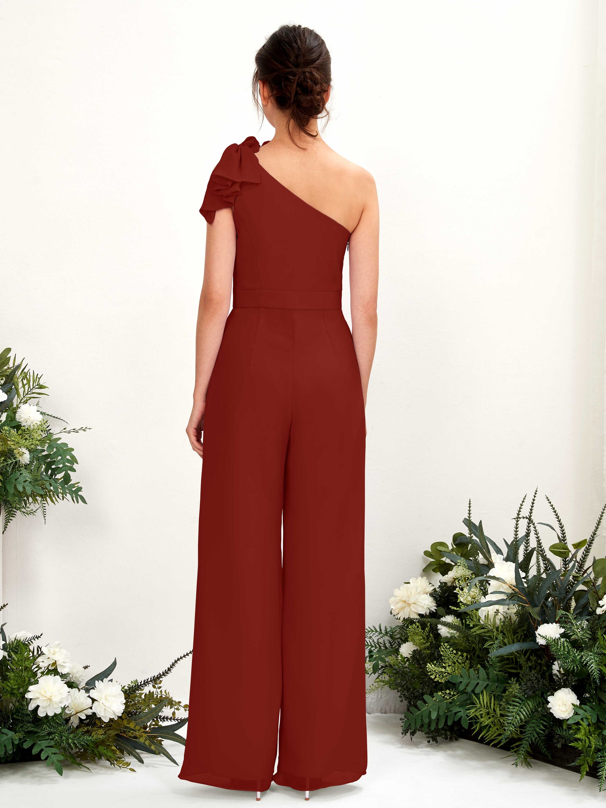 Jasmine Rust One Shoulder Maxi Dress