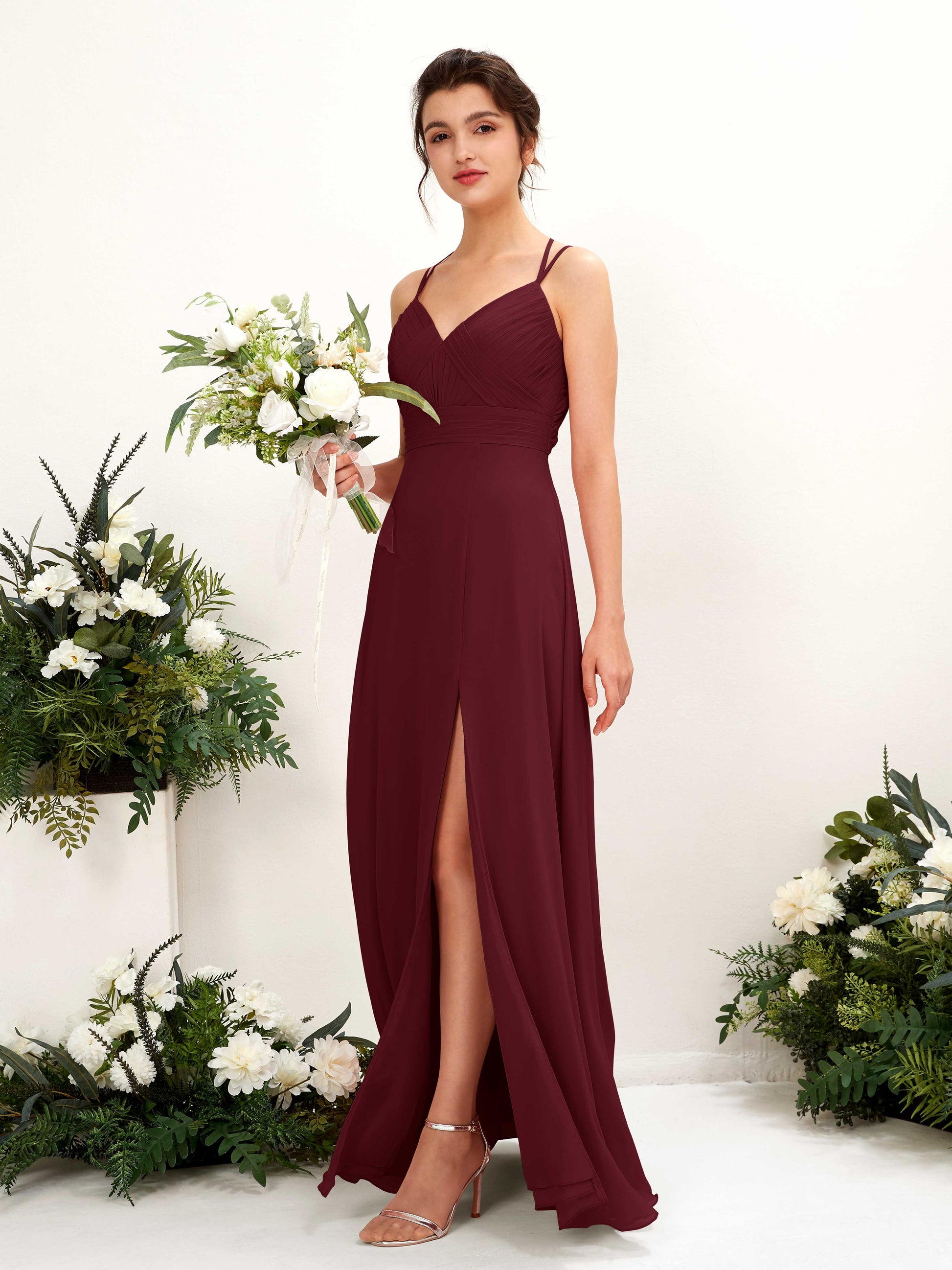 Joa Burgundy Sleeveless Maxi Dress