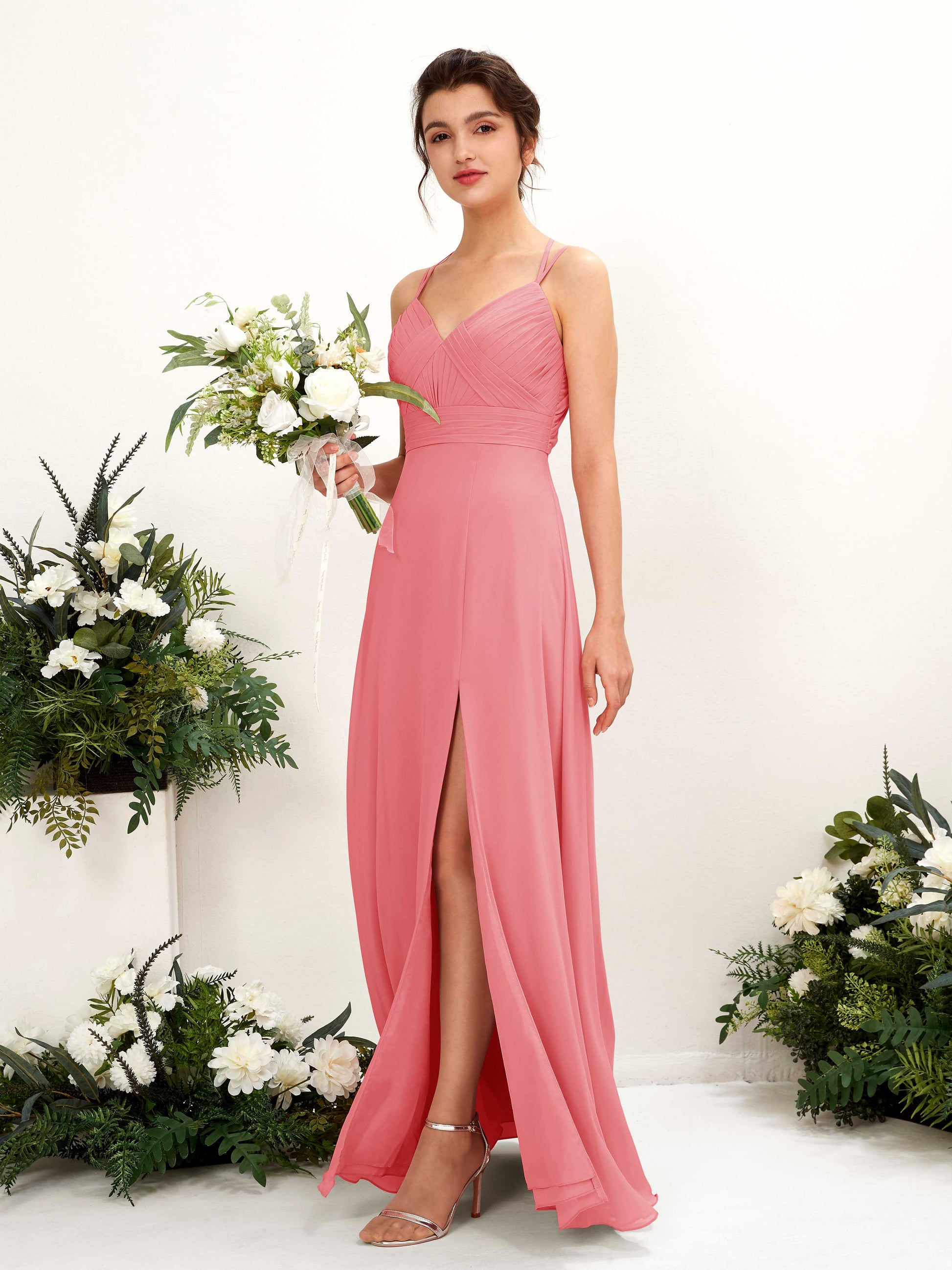 Joa Coral Pink Sleeveless Maxi Dress