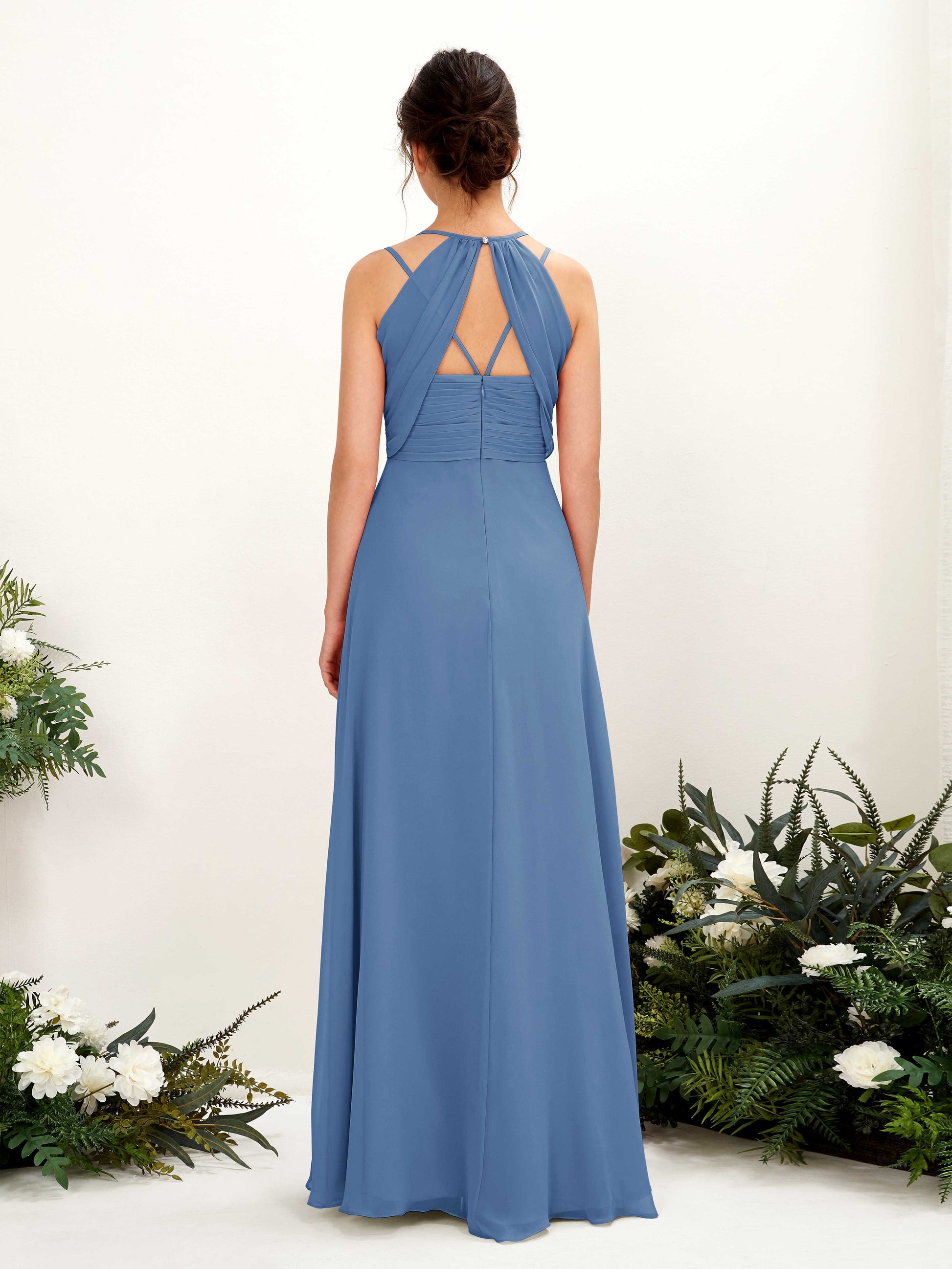 Joa Dusty Blue Sleeveless Maxi Dress