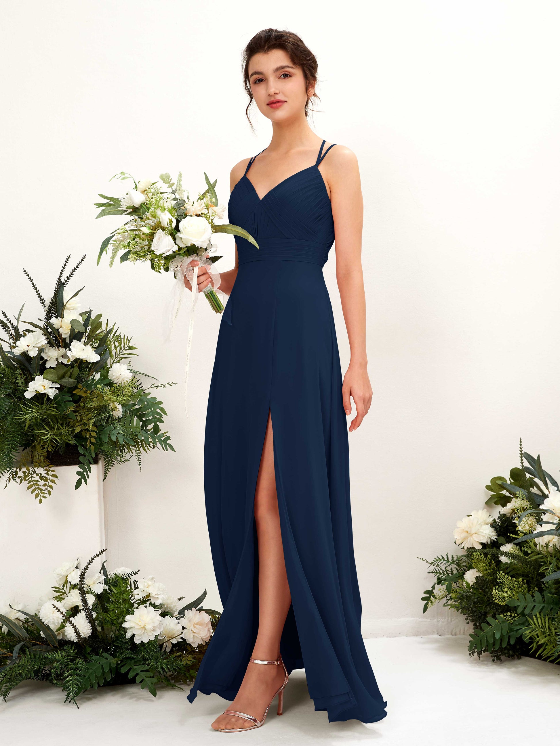 Joa Navy Sleeveless Maxi Dress