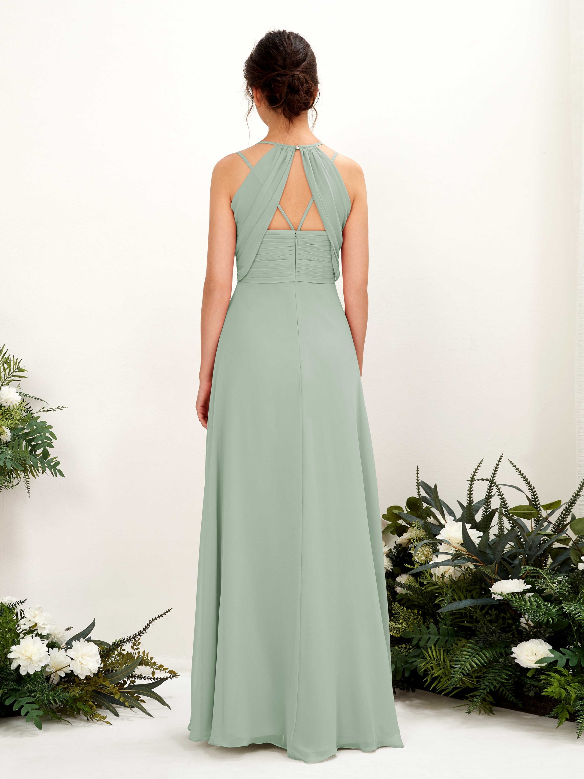 Joa Sage Green Sleeveless Maxi Dress