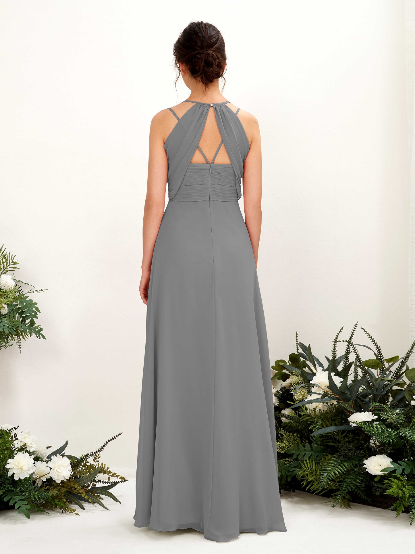 Joa Steel Gray Sleeveless Maxi Dress