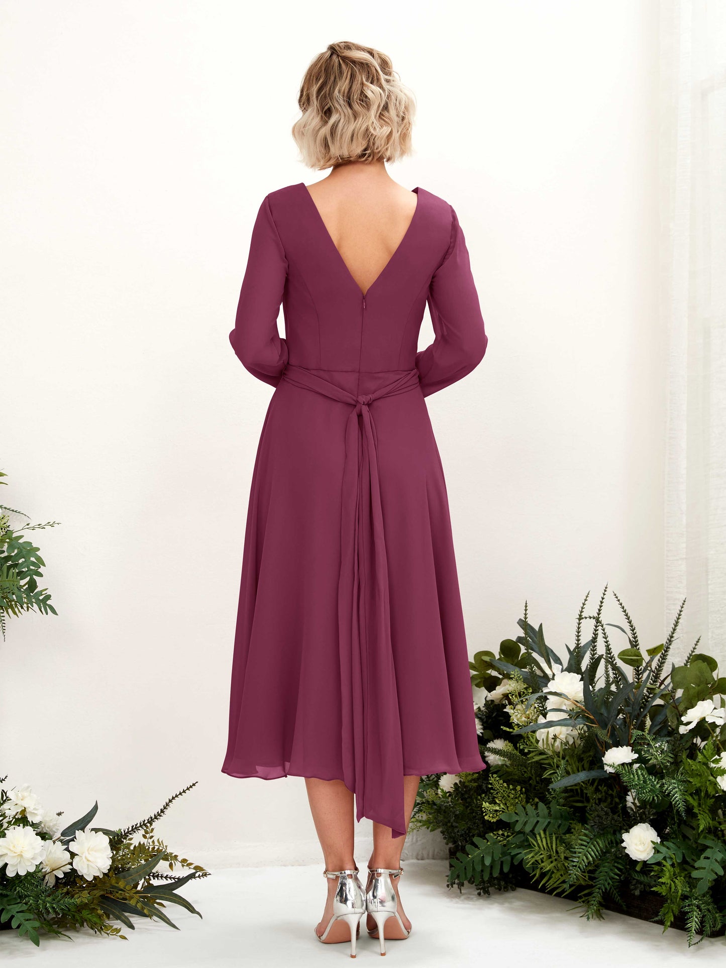 Joanna Chianti Long Sleeve Midi Dress