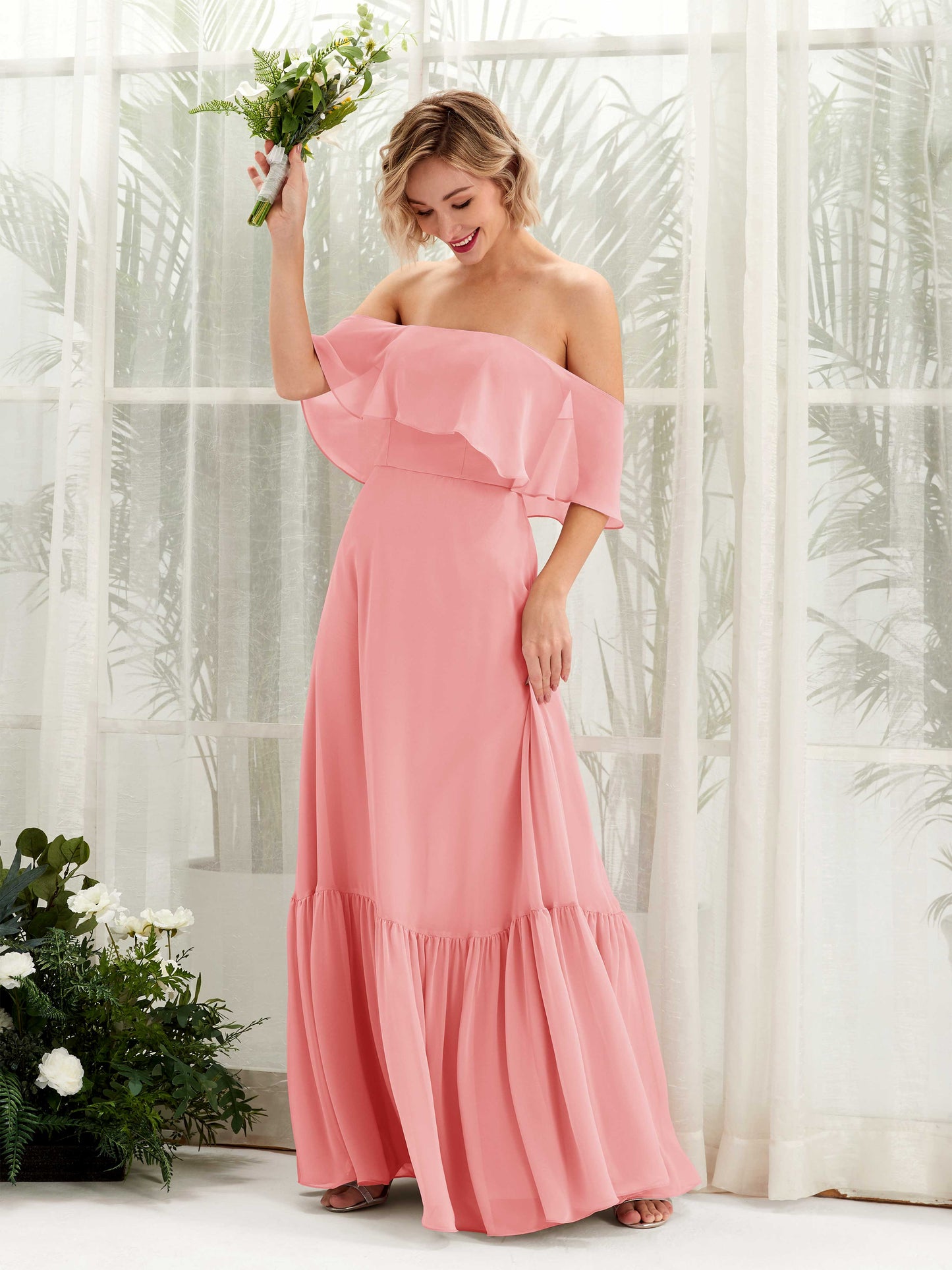 Joie Ballet Pink Off Shoulder Maxi Dress