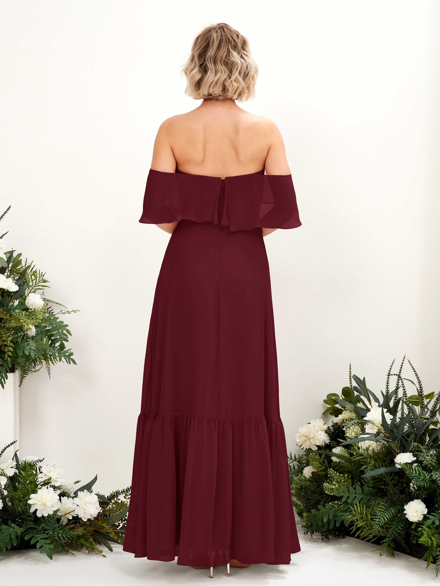 Joie Burgundy Off Shoulder Maxi Dress