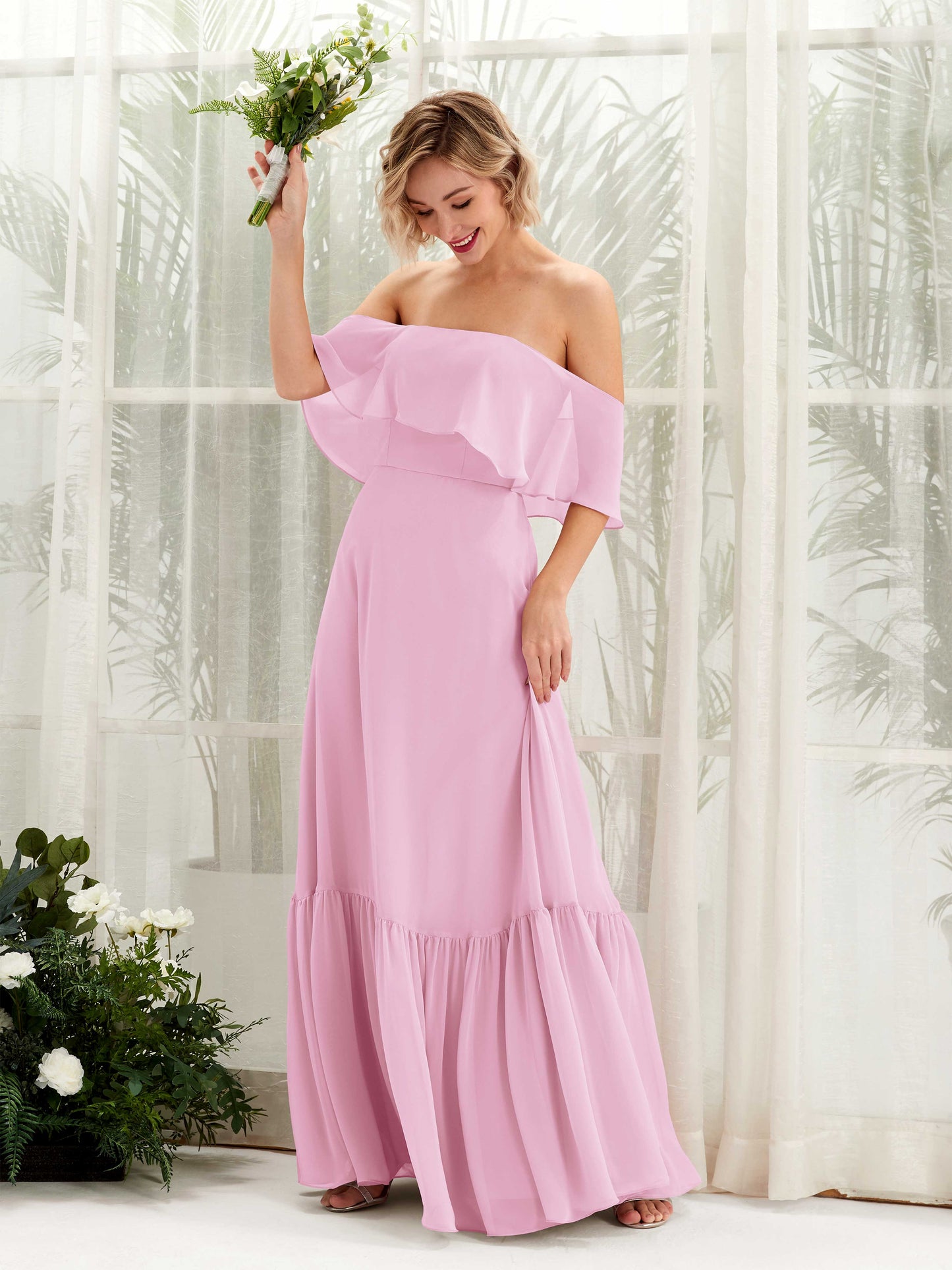 Joie Candy Pink Off Shoulder Maxi Dress