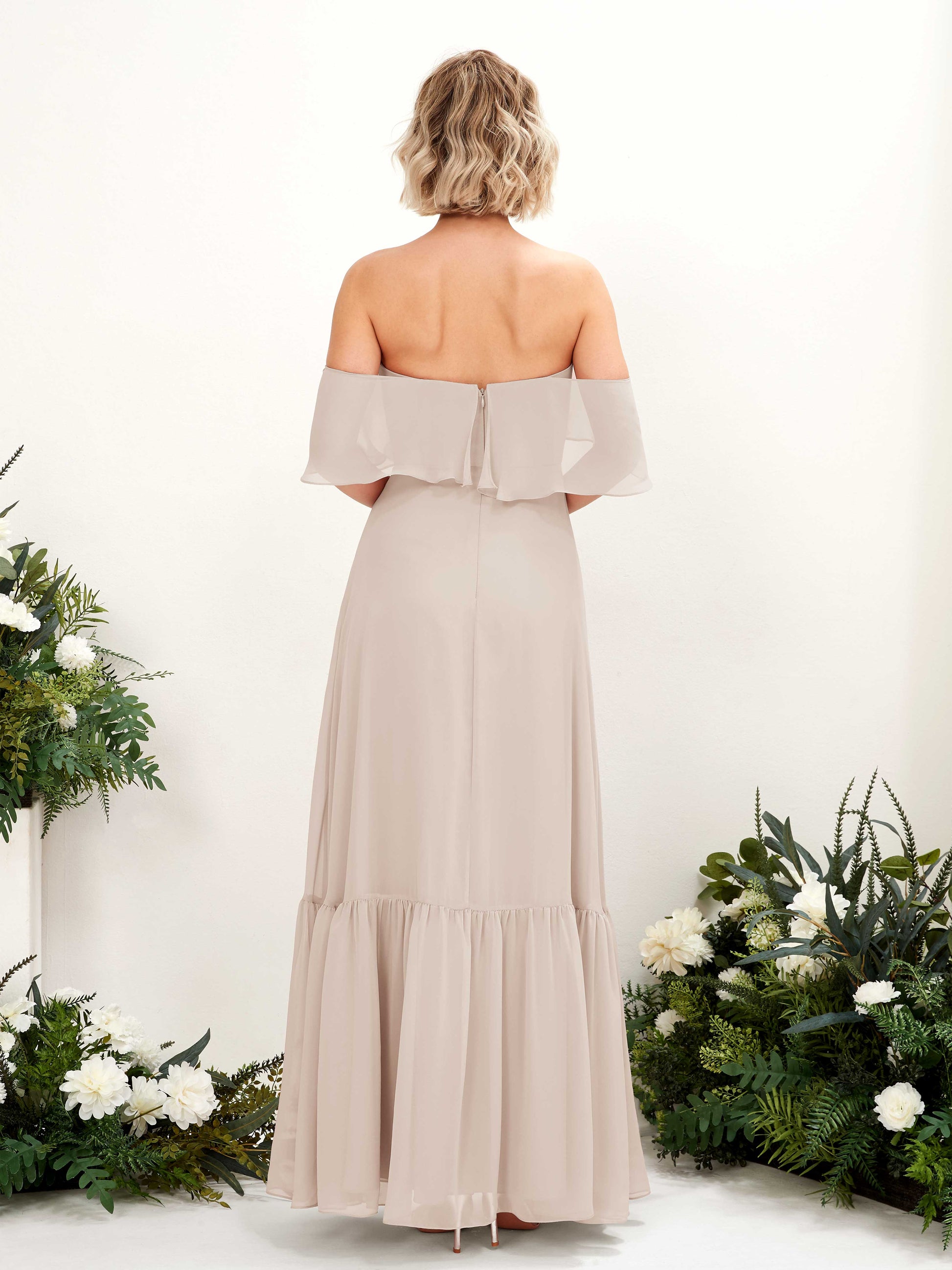 Joie Champagne Off Shoulder Maxi Dress