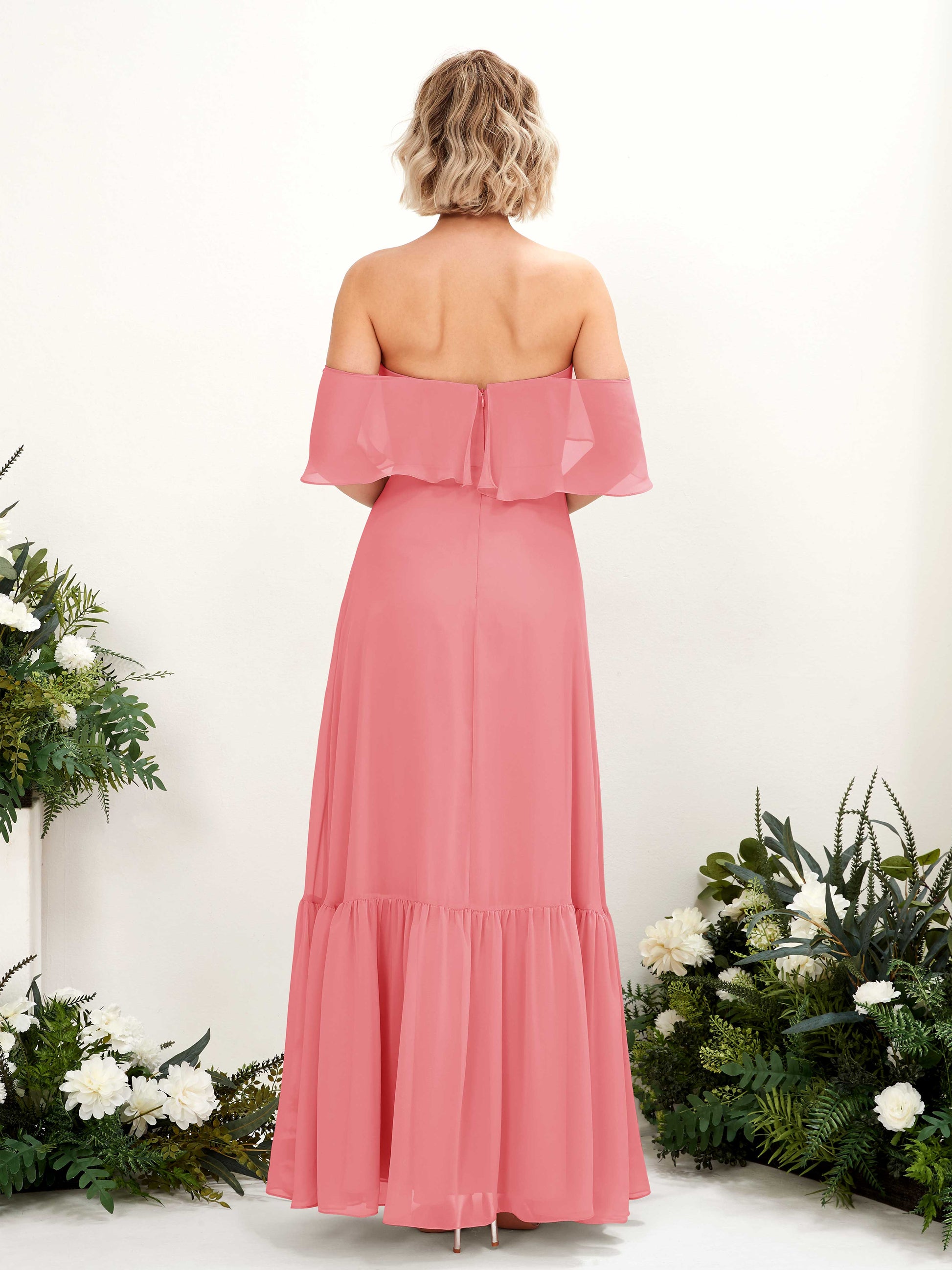 Joie Coral Pink Off Shoulder Maxi Dress