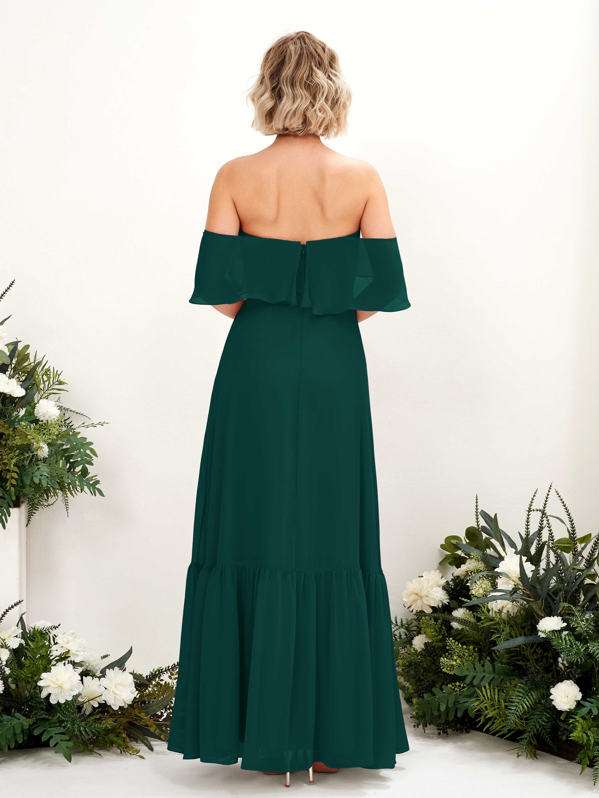 Joie Dark Emerald Off Shoulder Maxi Dress