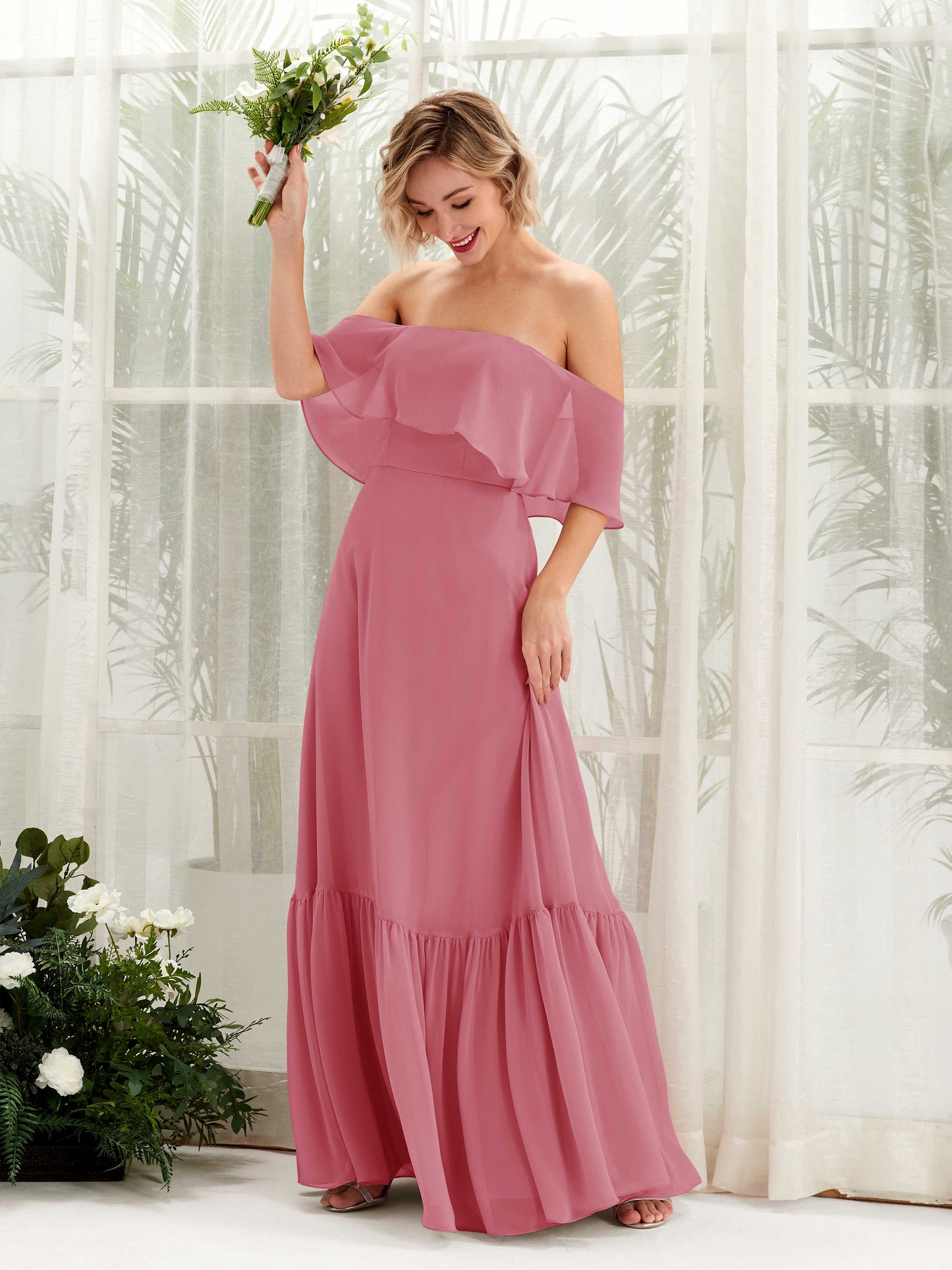 Joie Desert Rose Off Shoulder Maxi Dress