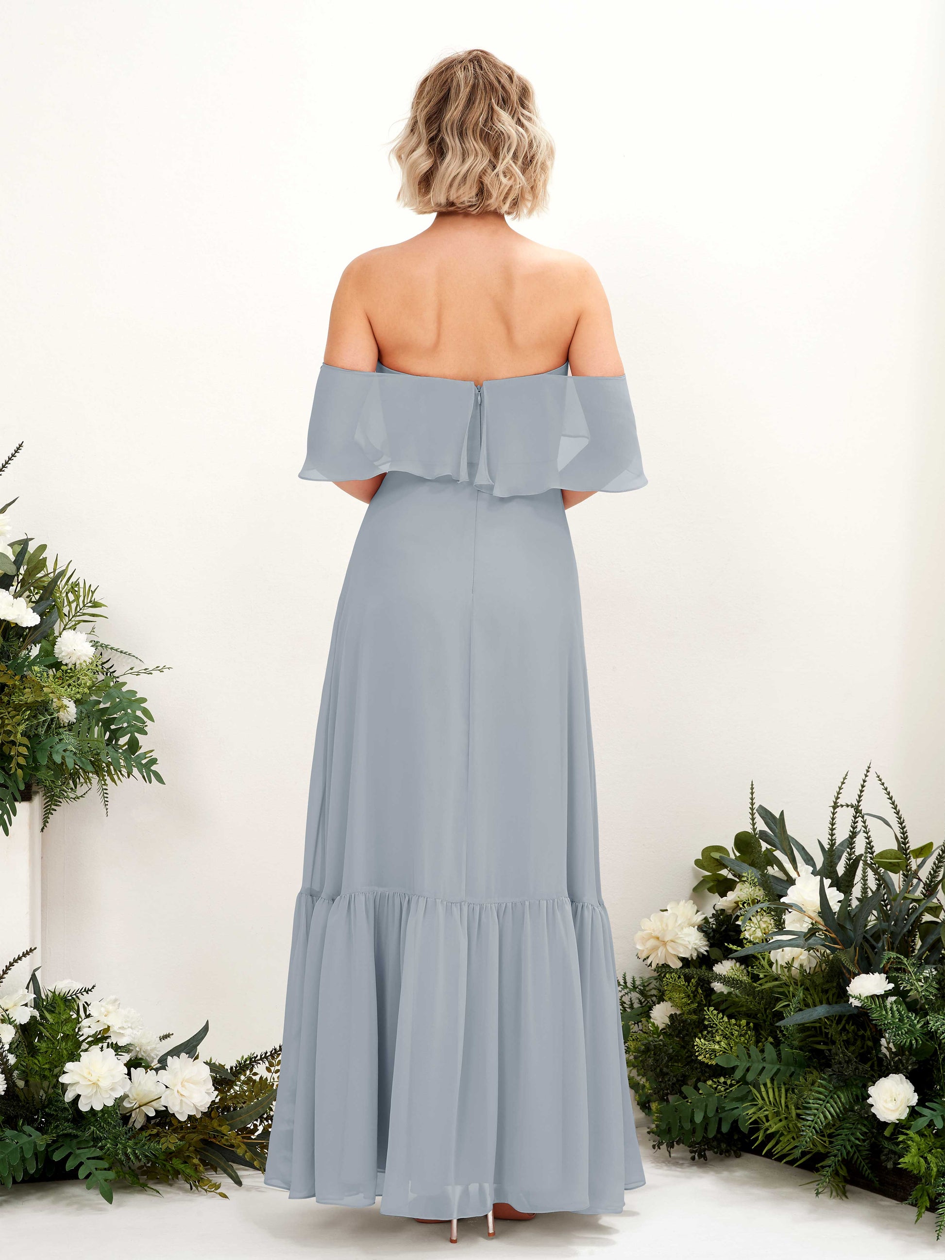 Joie Dusty Blue-Upgrade Off Shoulder Maxi Dress