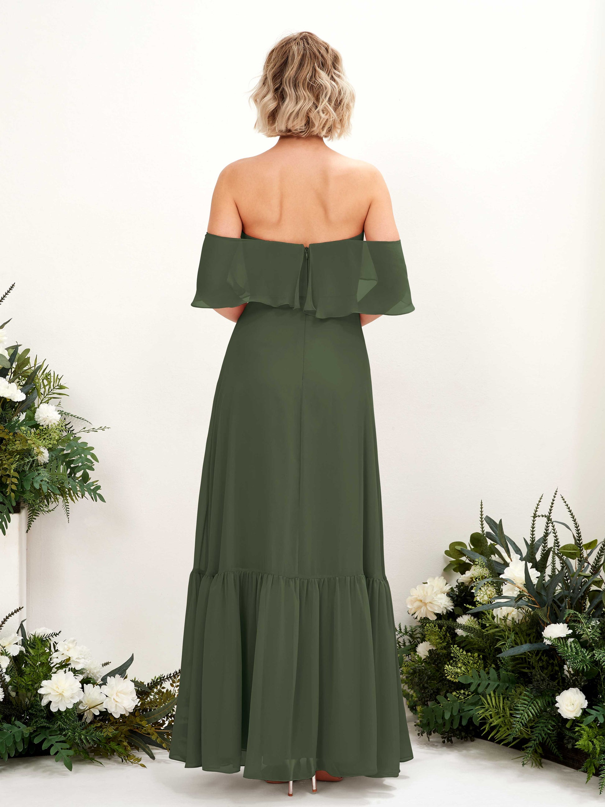 Joie Martini Olive Off Shoulder Maxi Dress