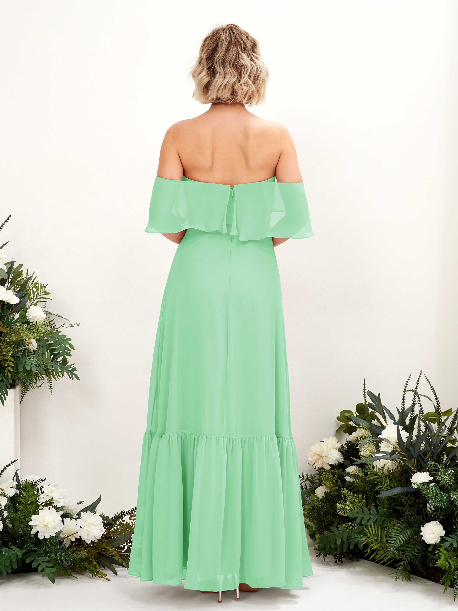 Joie Mint Green Off Shoulder Maxi Dress