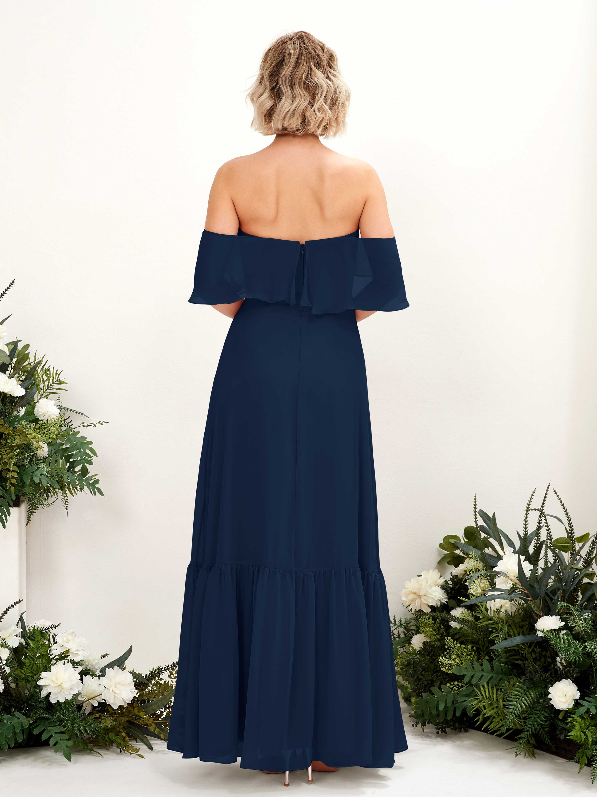 Joie Navy Off Shoulder Maxi Dress