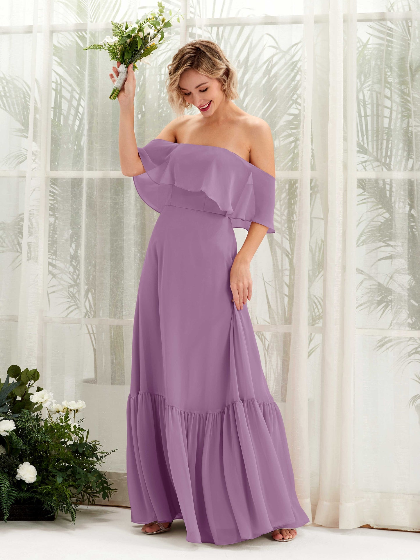 Joie Orchid Mist Off Shoulder Maxi Dress