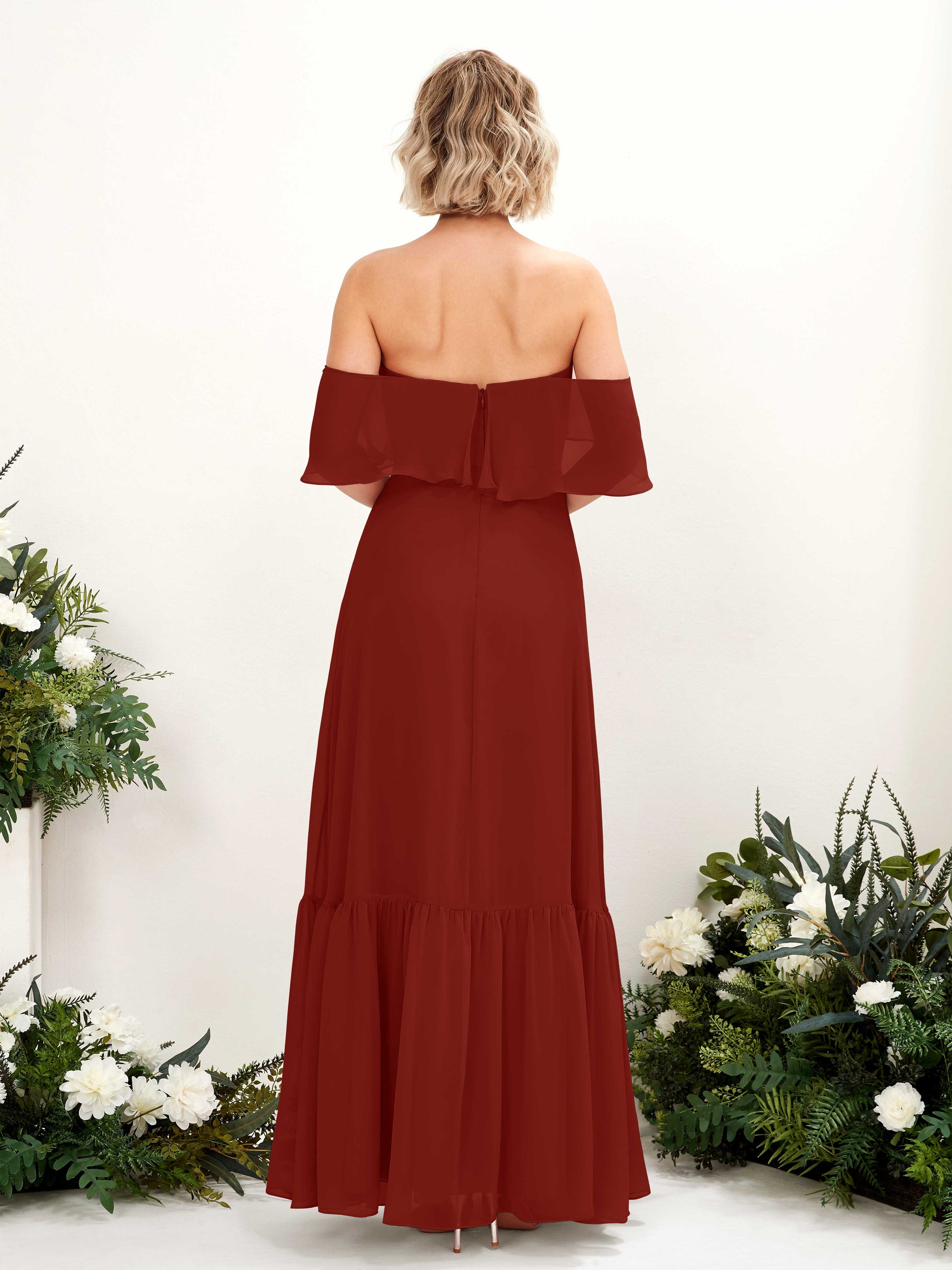 Joie Rust Off Shoulder Maxi Dress