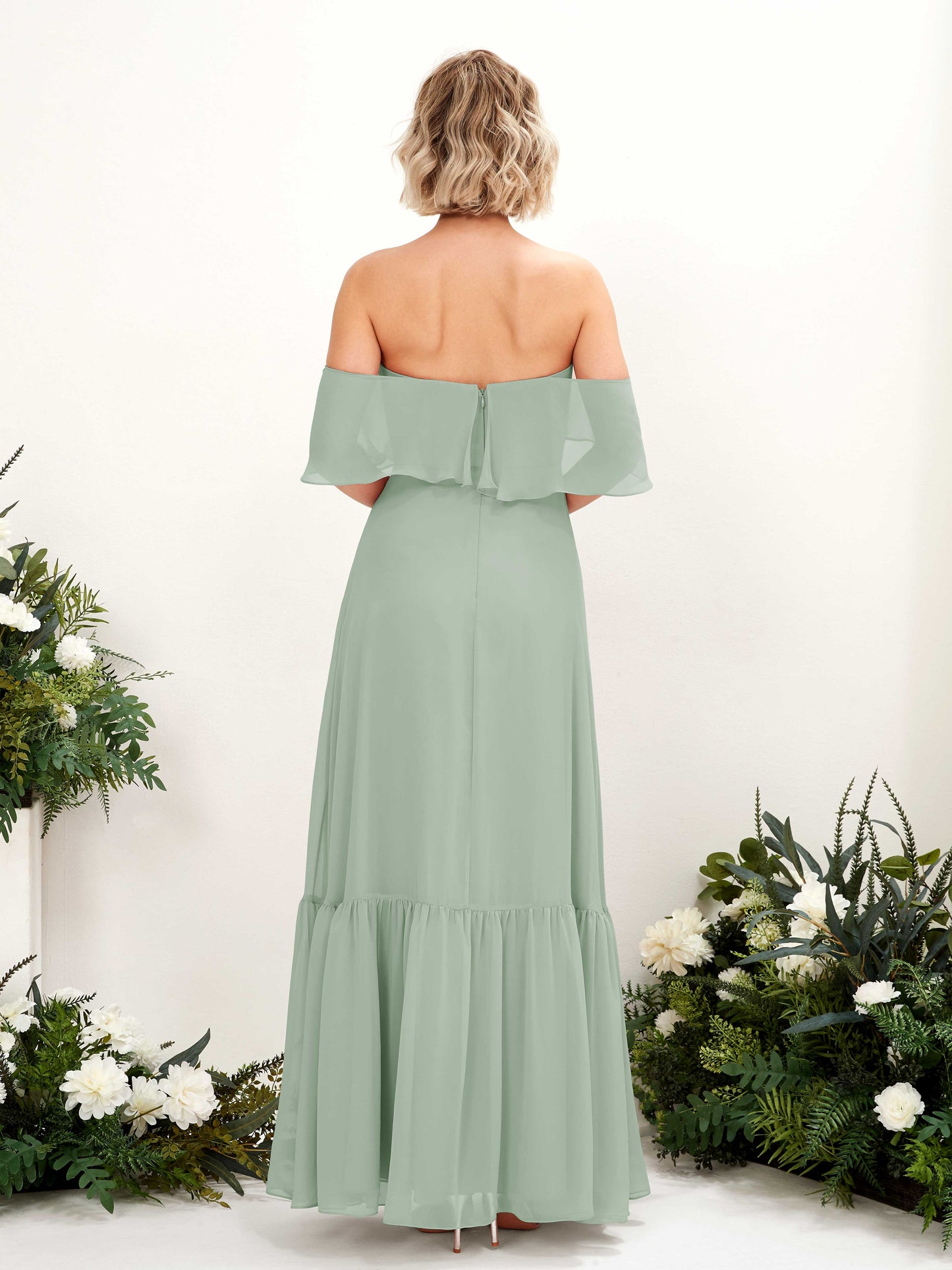 Joie Sage Green Off Shoulder Maxi Dress