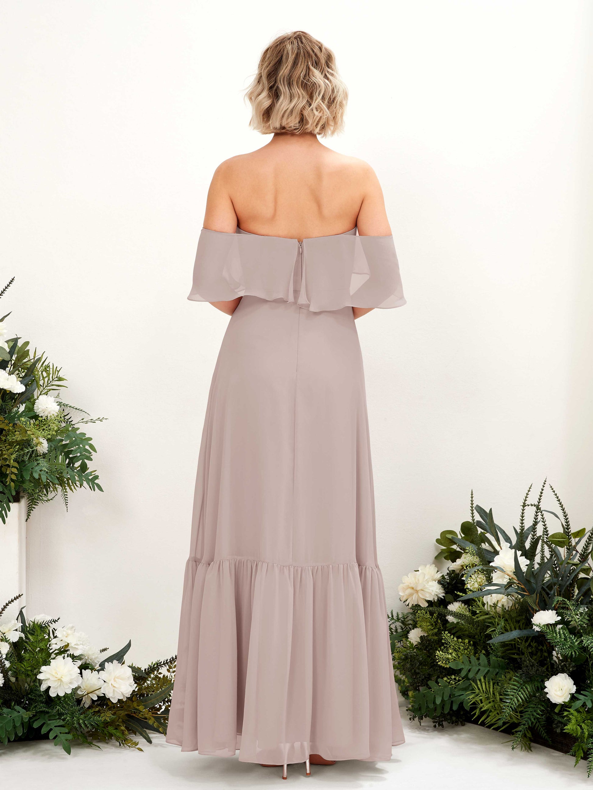 Joie Taupe Off Shoulder Maxi Dress