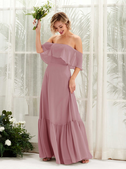 Joie Vintage Mauve Off Shoulder Maxi Dress