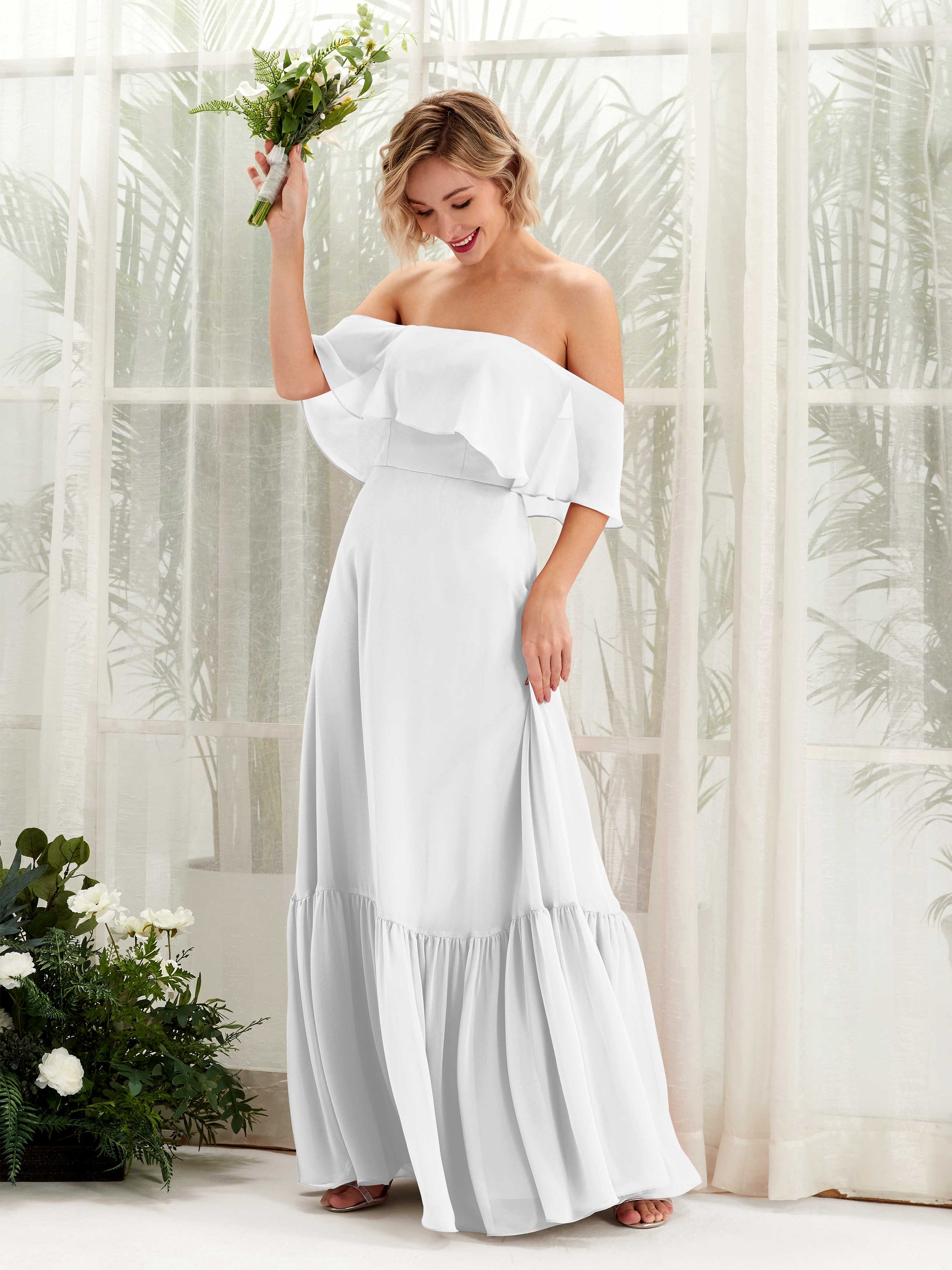 Joie White Off Shoulder Maxi Dress