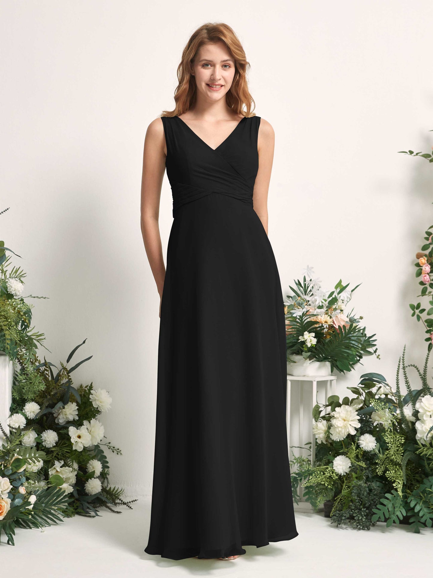 June Black Sleeveless Maxi Dress