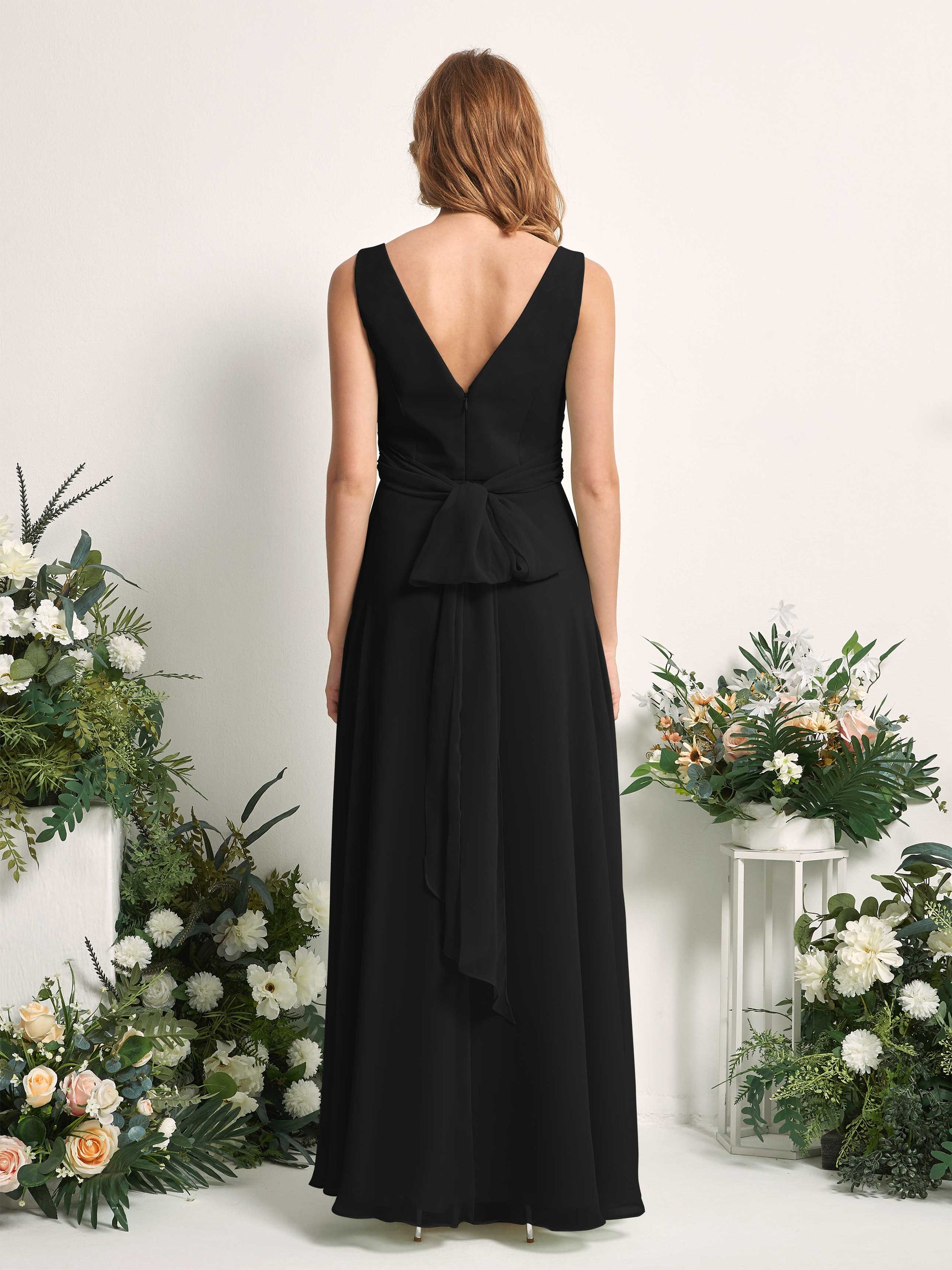 June Black Sleeveless Maxi Dress