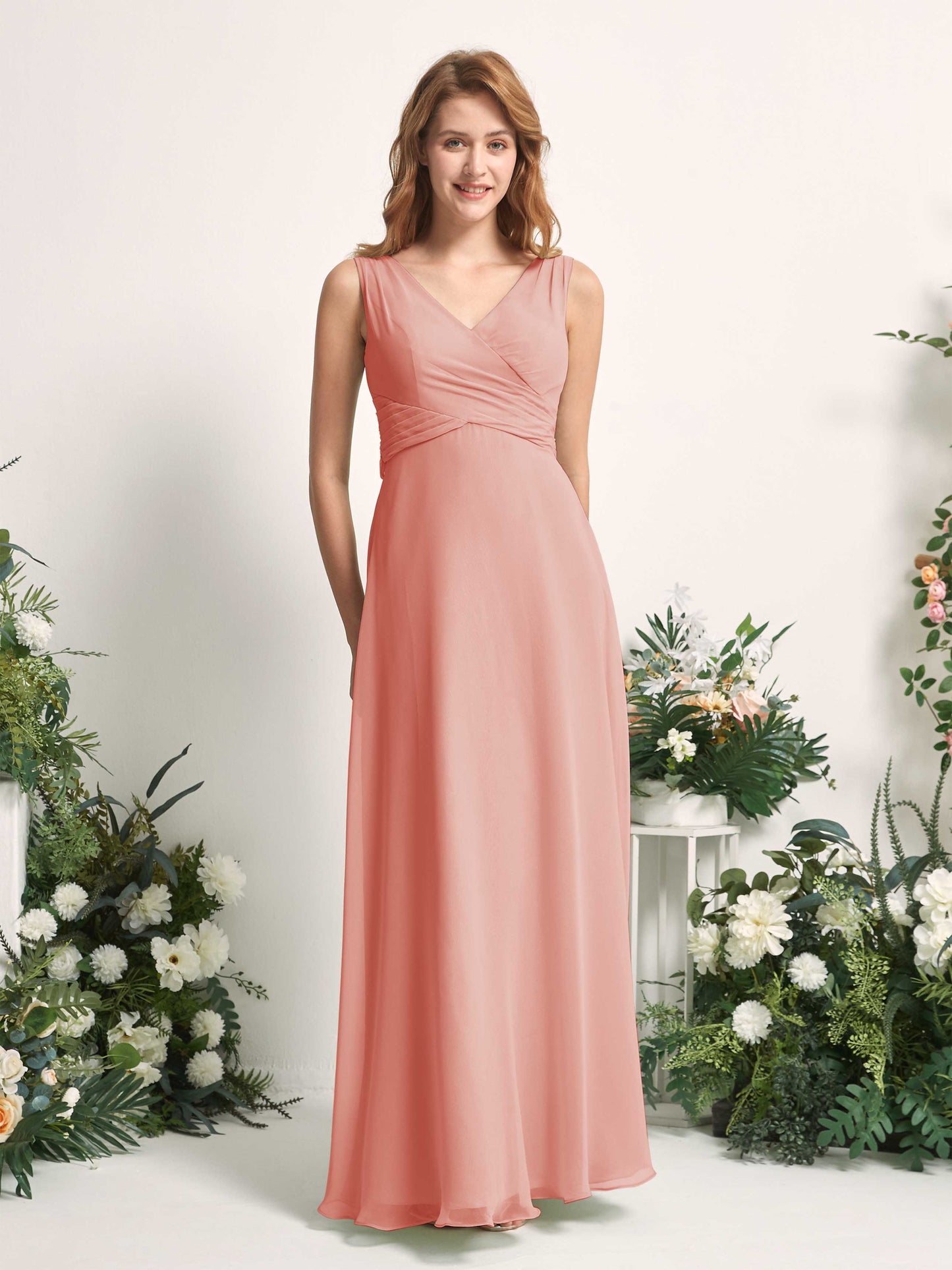 June Champagne Rose Sleeveless Maxi Dress