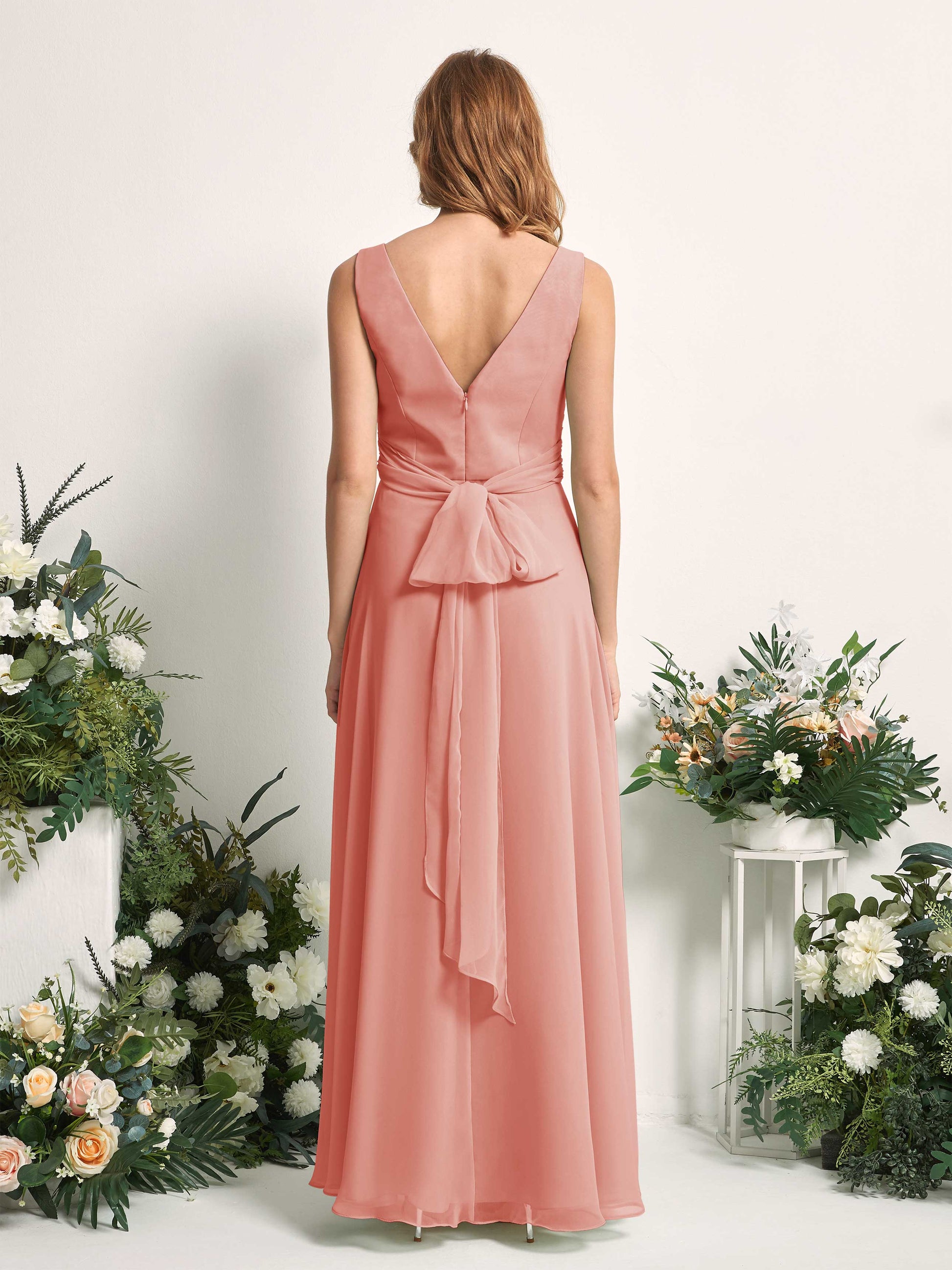 June Champagne Rose Sleeveless Maxi Dress