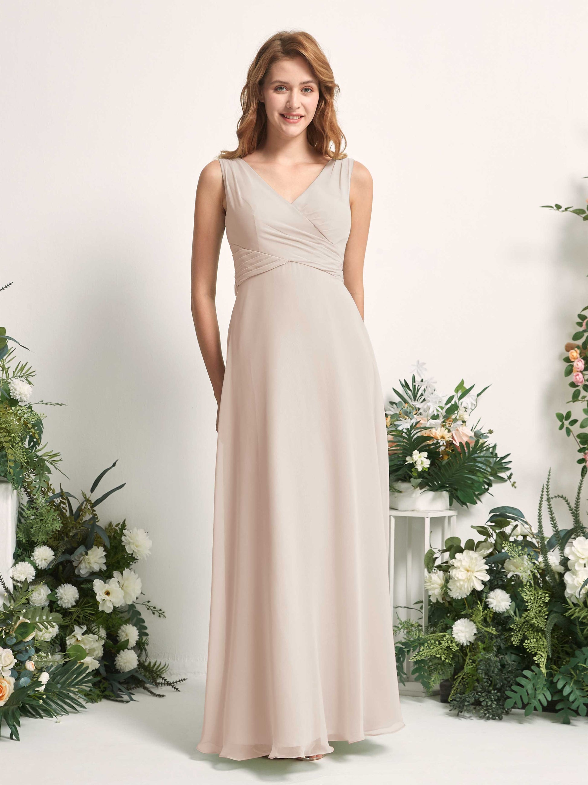 June Champagne Sleeveless Maxi Dress