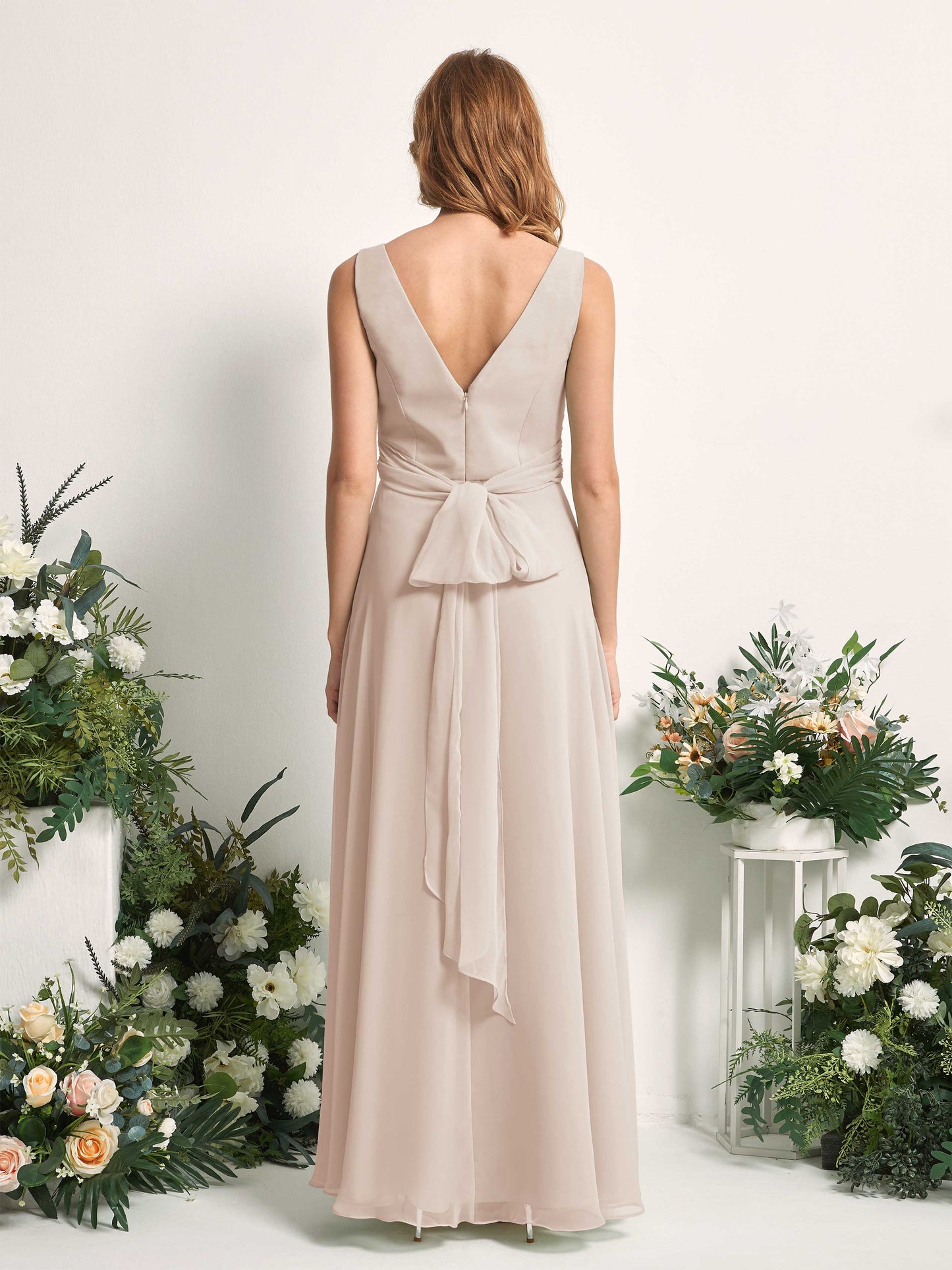 June Champagne Sleeveless Maxi Dress