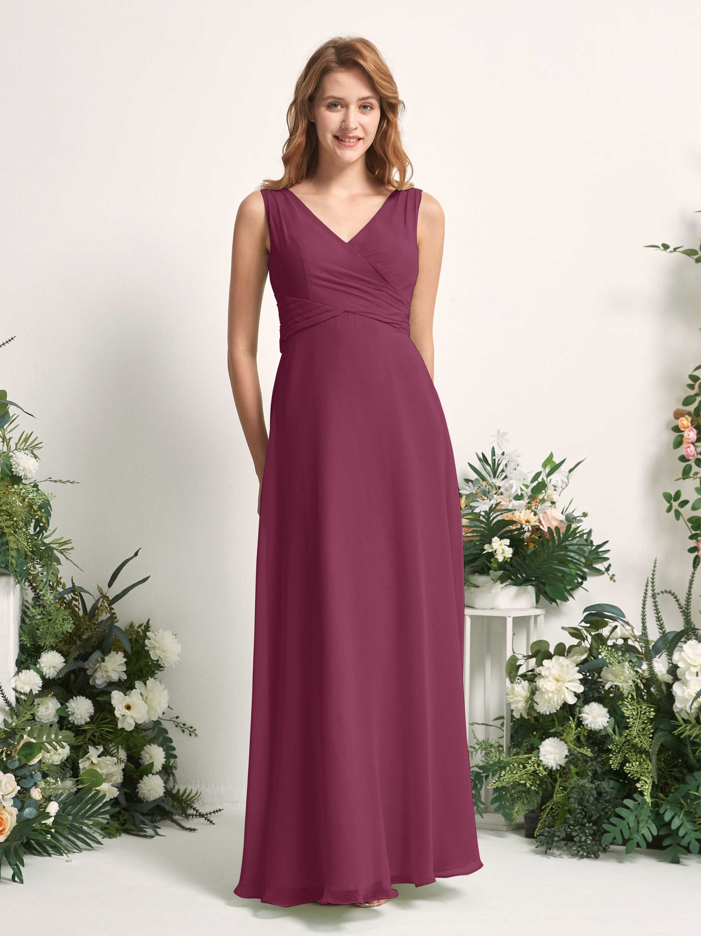 June Chianti Sleeveless Maxi Dress