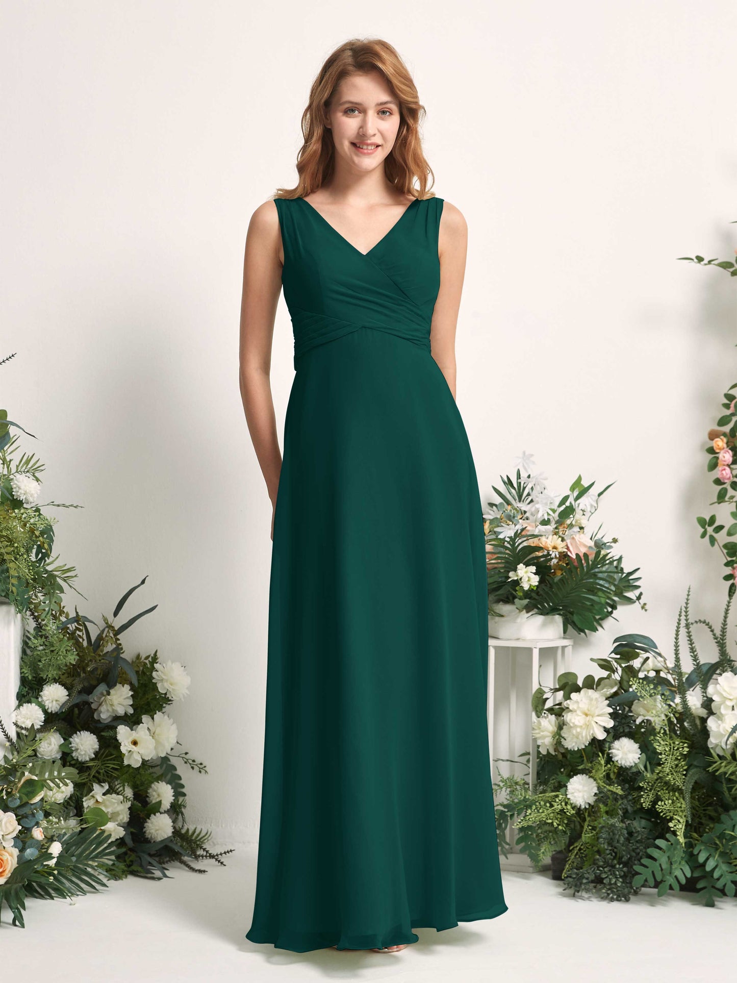 June Dark Emerald Sleeveless Maxi Dress