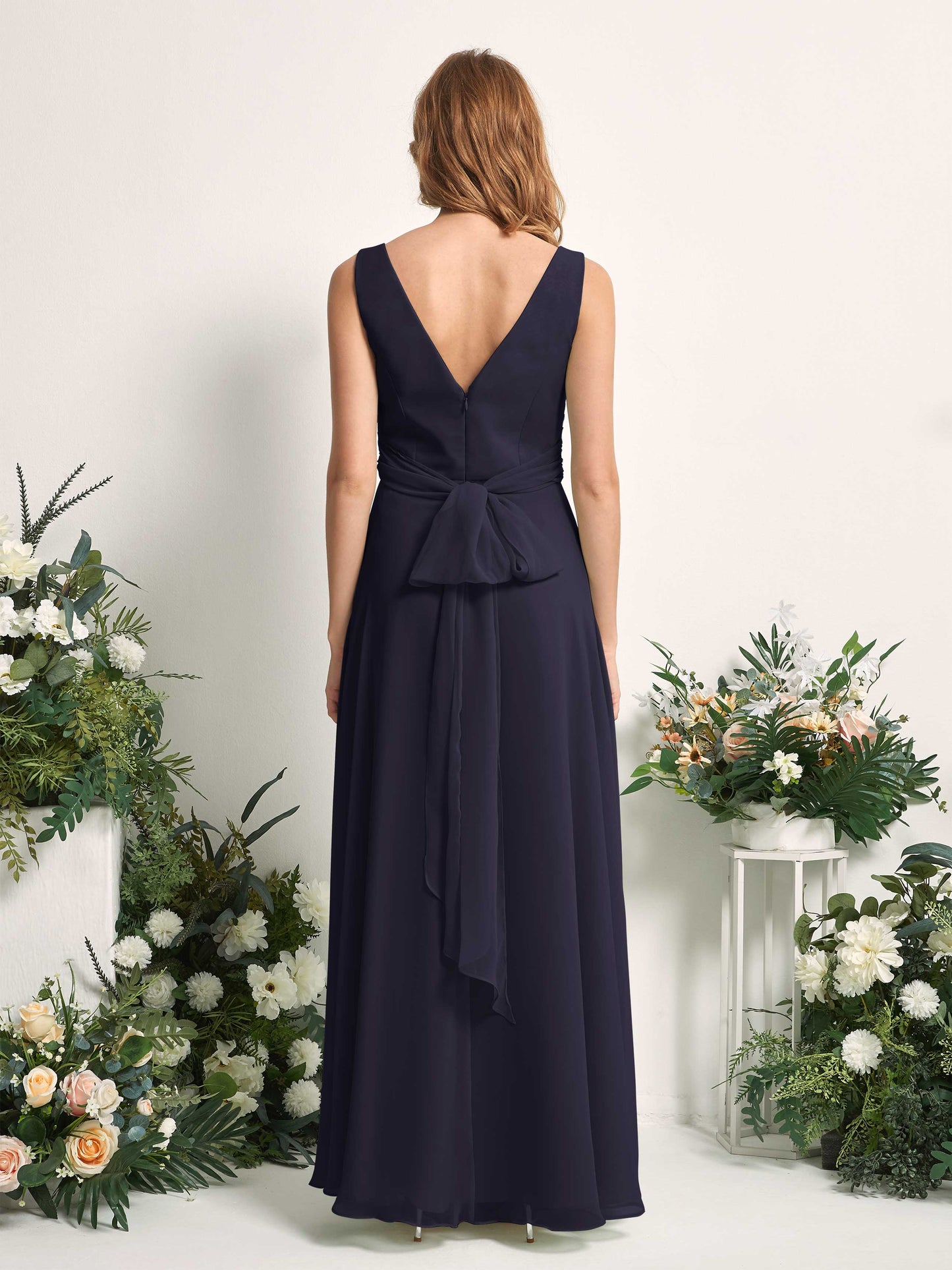 June Dark Navy Sleeveless Maxi Dress