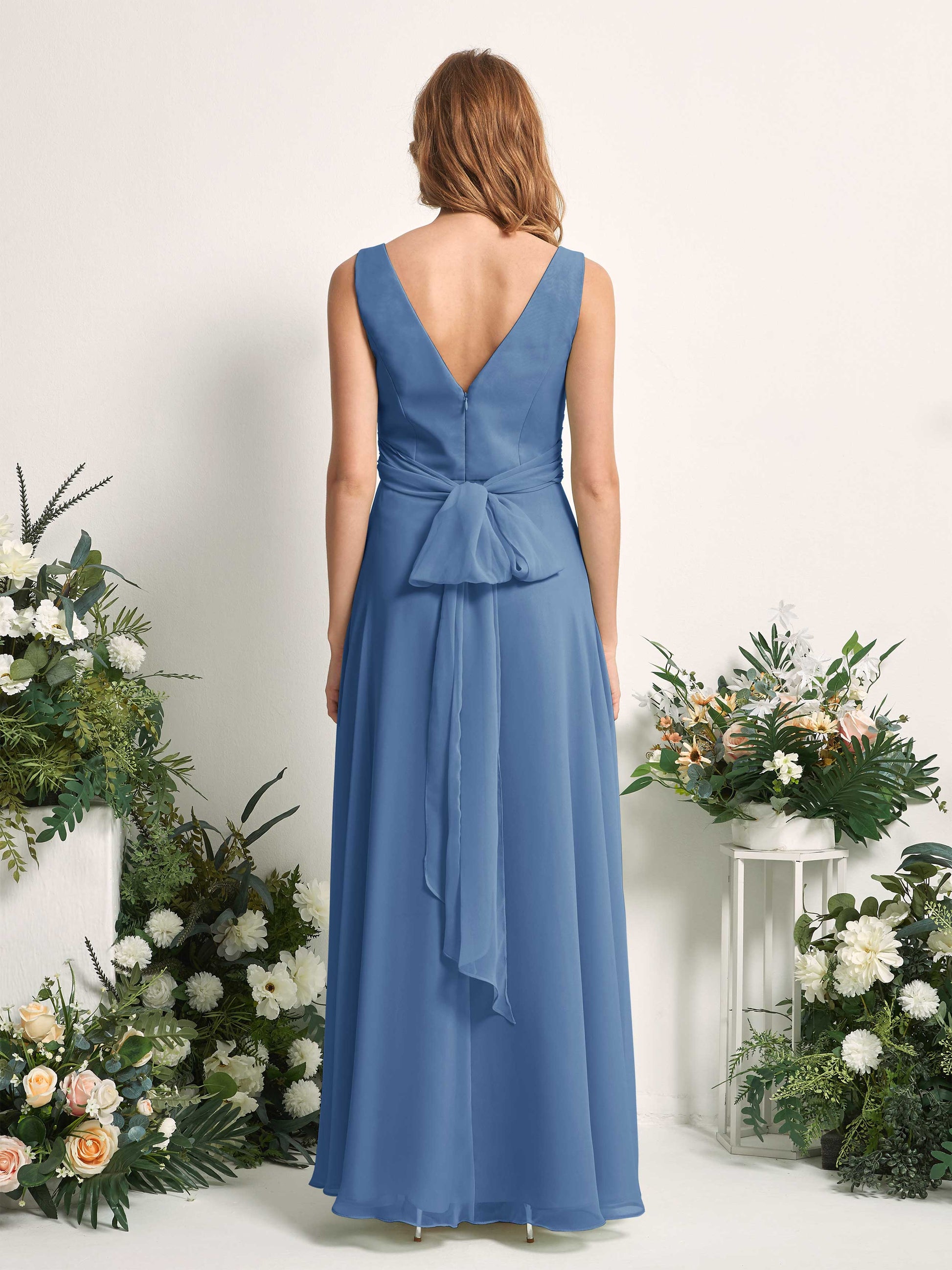 June Dusty Blue Sleeveless Maxi Dress