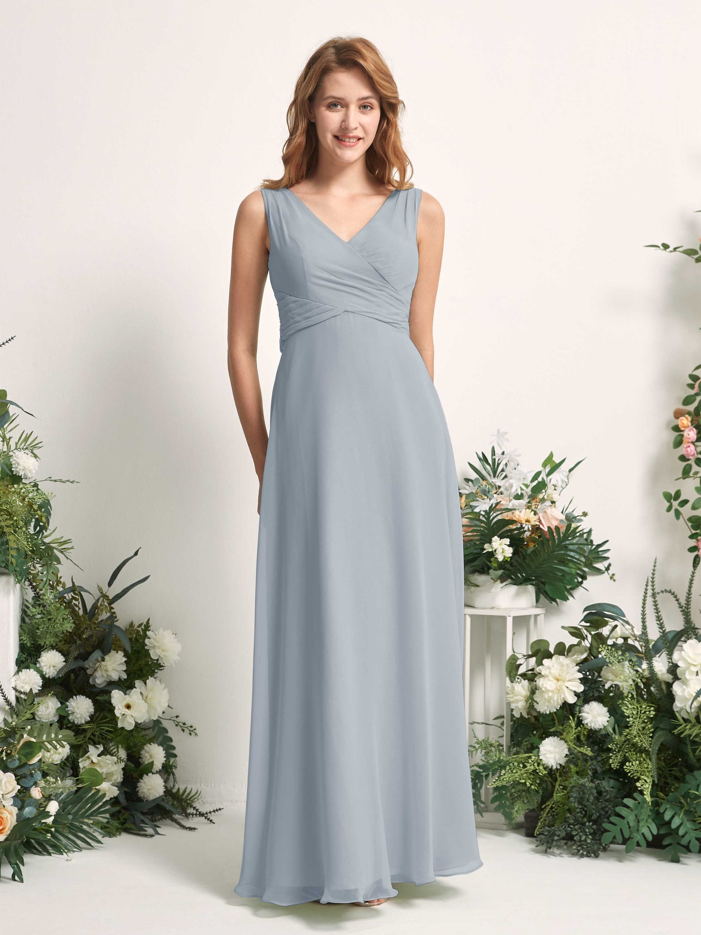 June Dusty Blue-Upgrade Sleeveless Maxi Dress