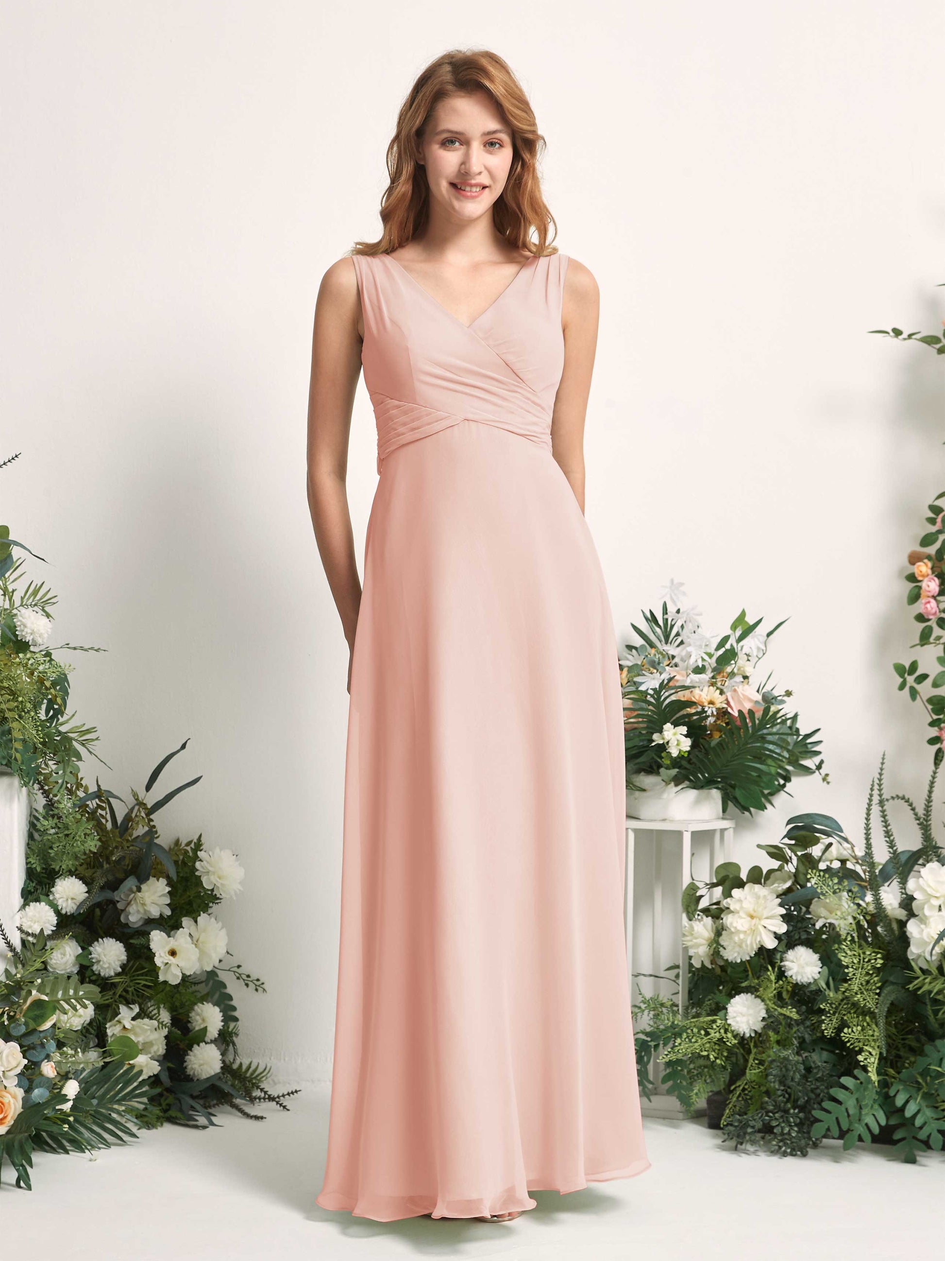 June Pearl Pink Sleeveless Maxi Dress