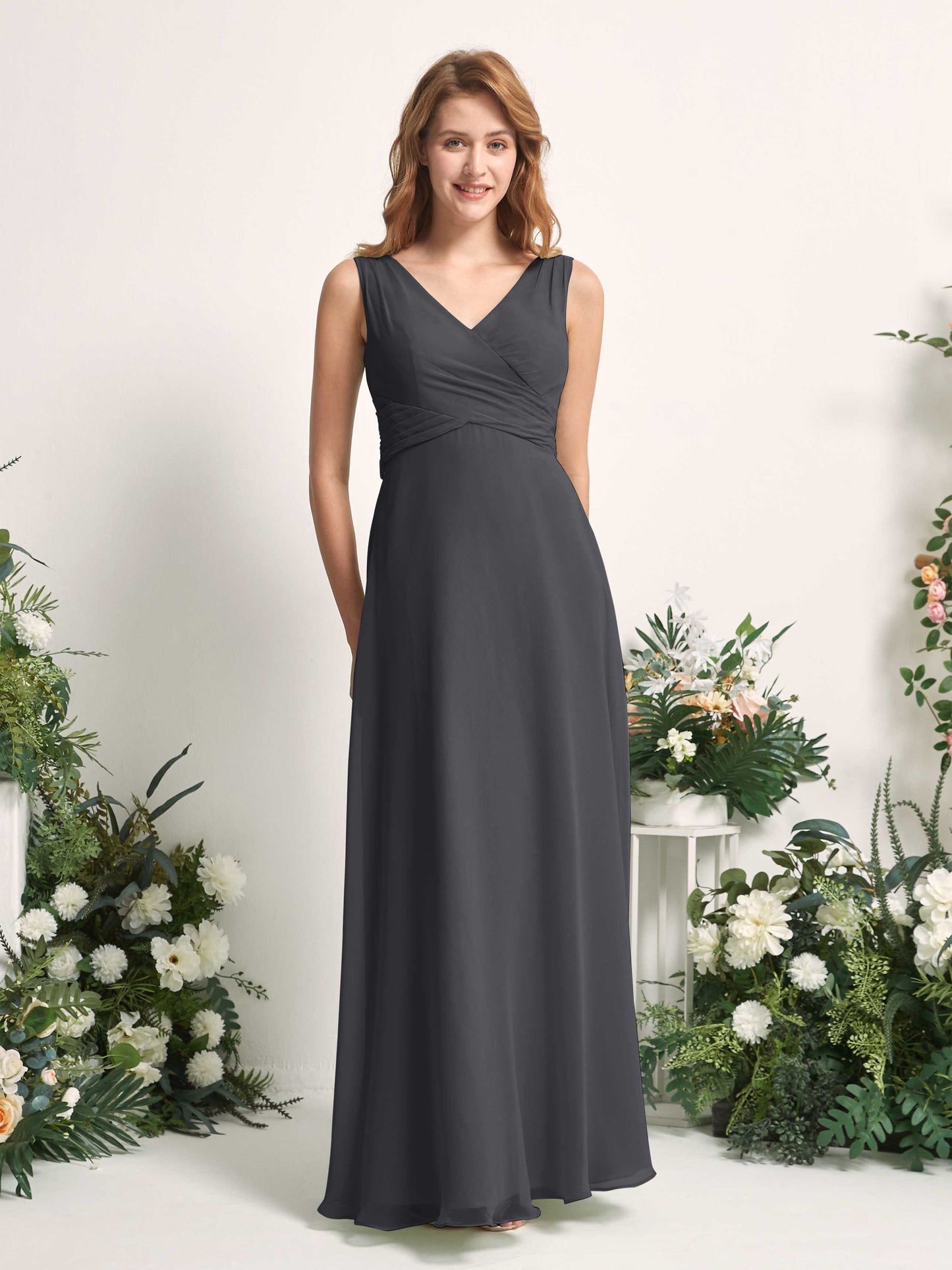 June Pewter Sleeveless Maxi Dress