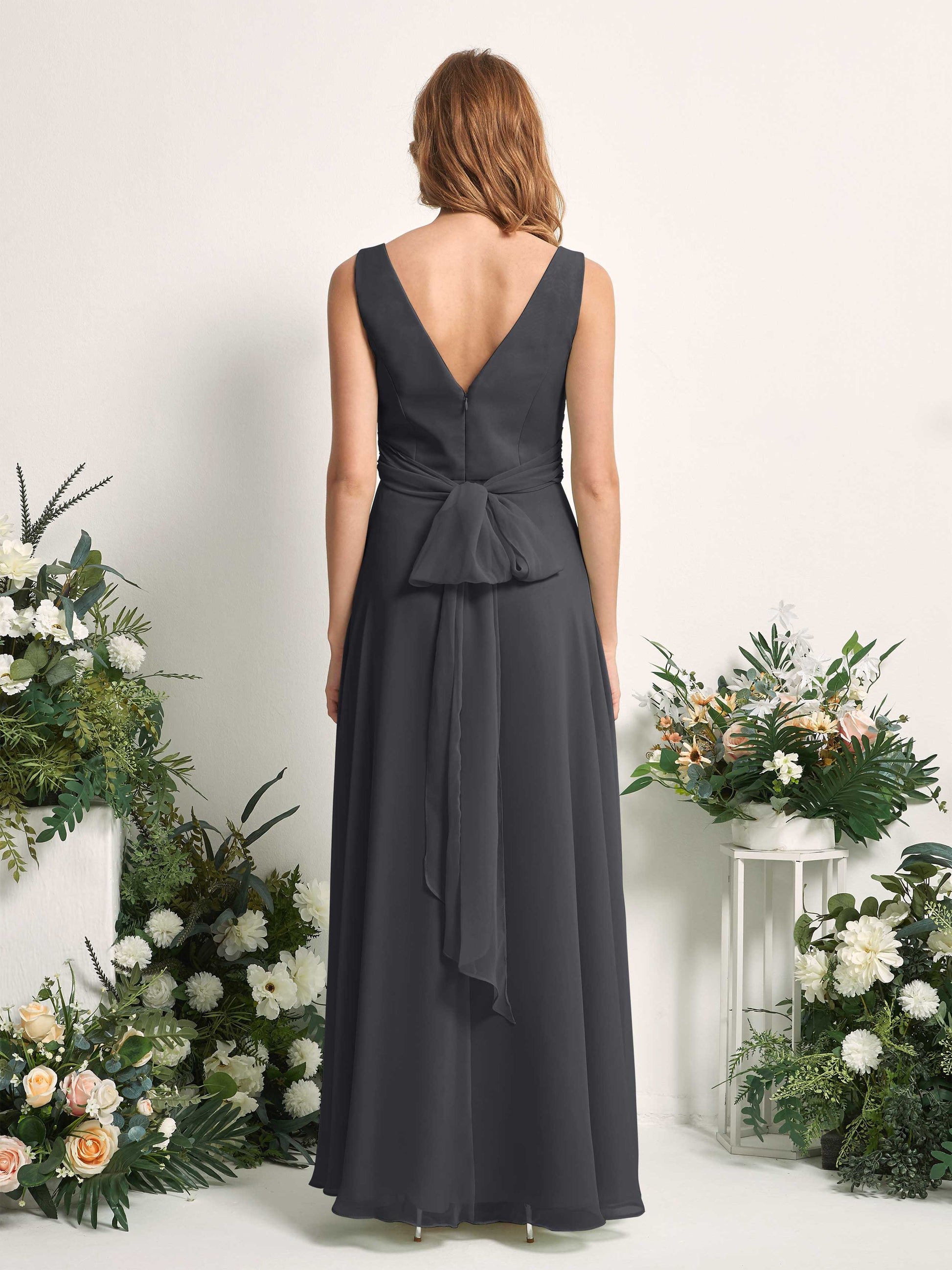 June Pewter Sleeveless Maxi Dress