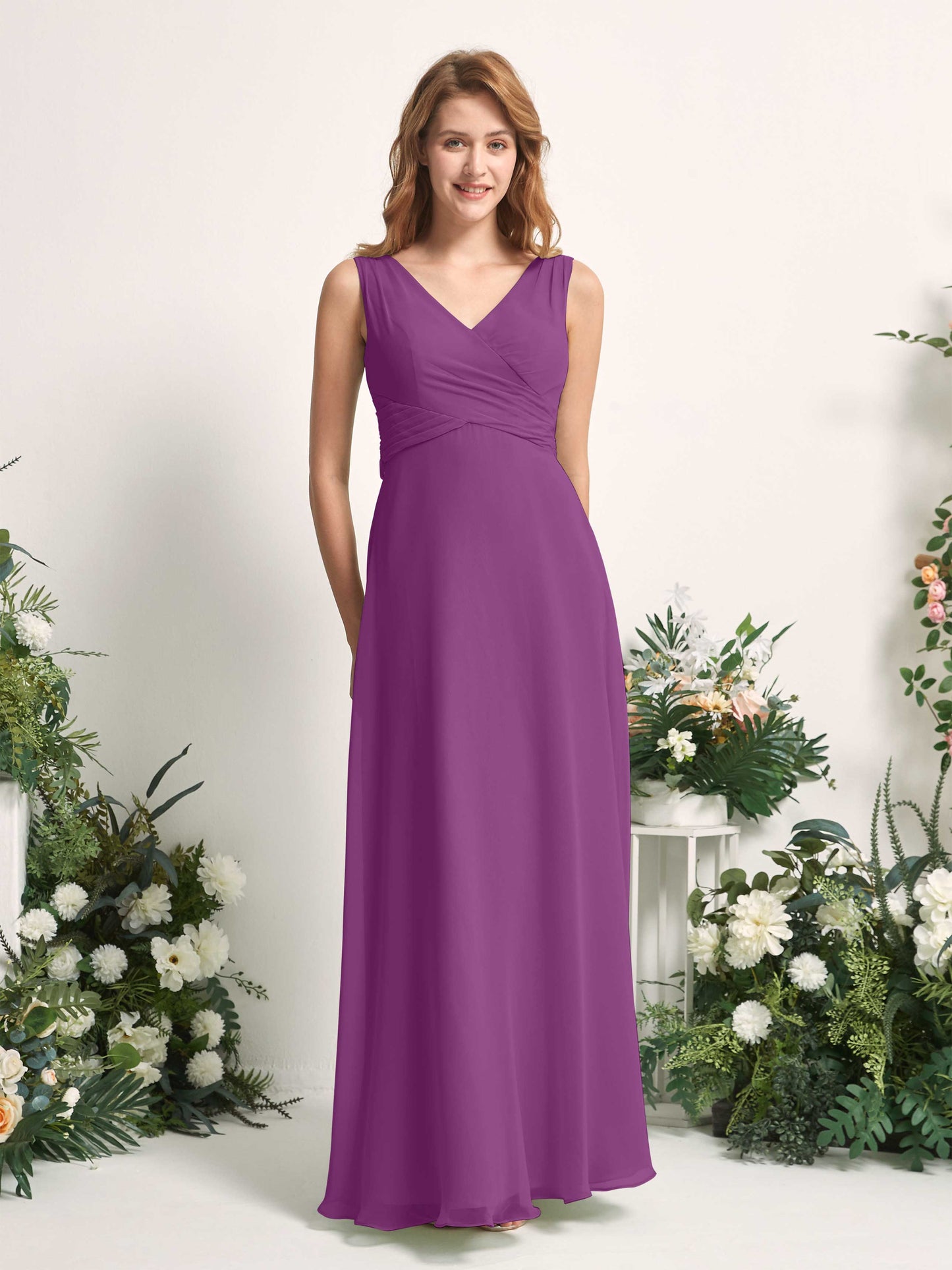 June Purple Sleeveless Maxi Dress